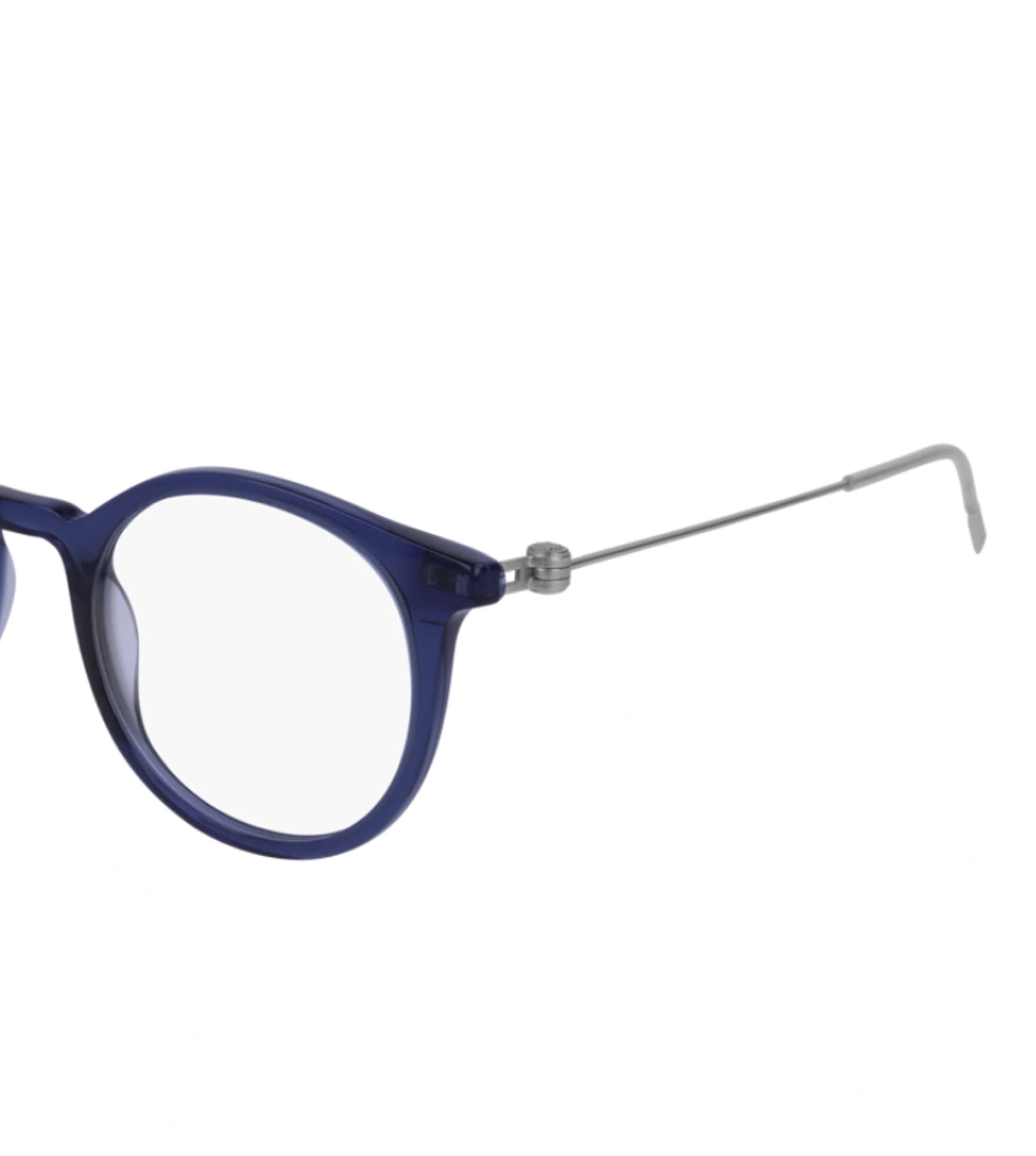 Montblanc Men's Blue Round Optical Frame