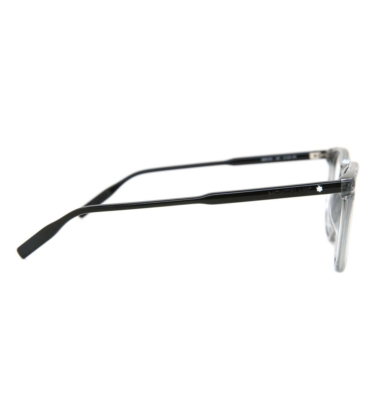 Montblanc Men's Transparent Grey Square Optical Frame