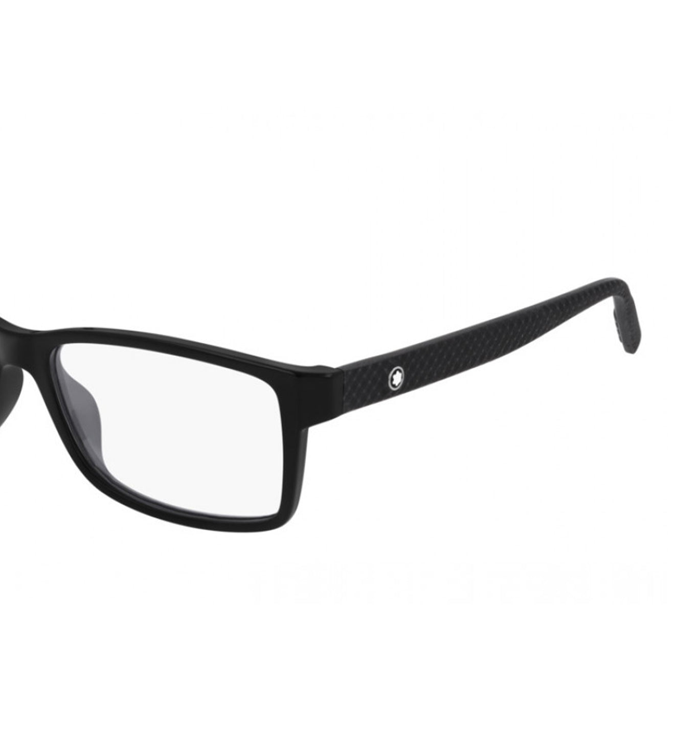 Montblanc Men's Black Rectangular Optical Frame