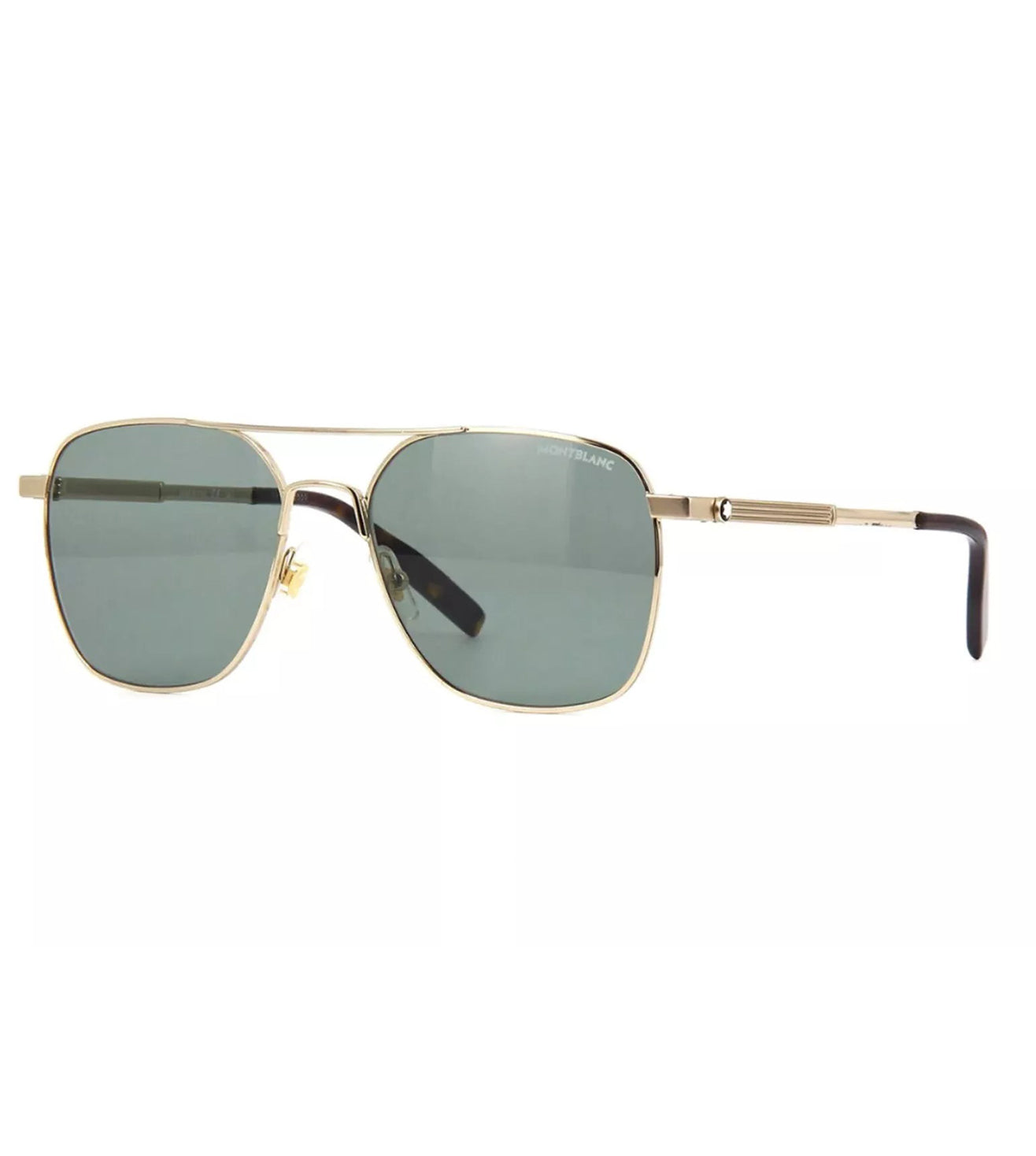 Montblanc Men's Green Aviator Sunglasses