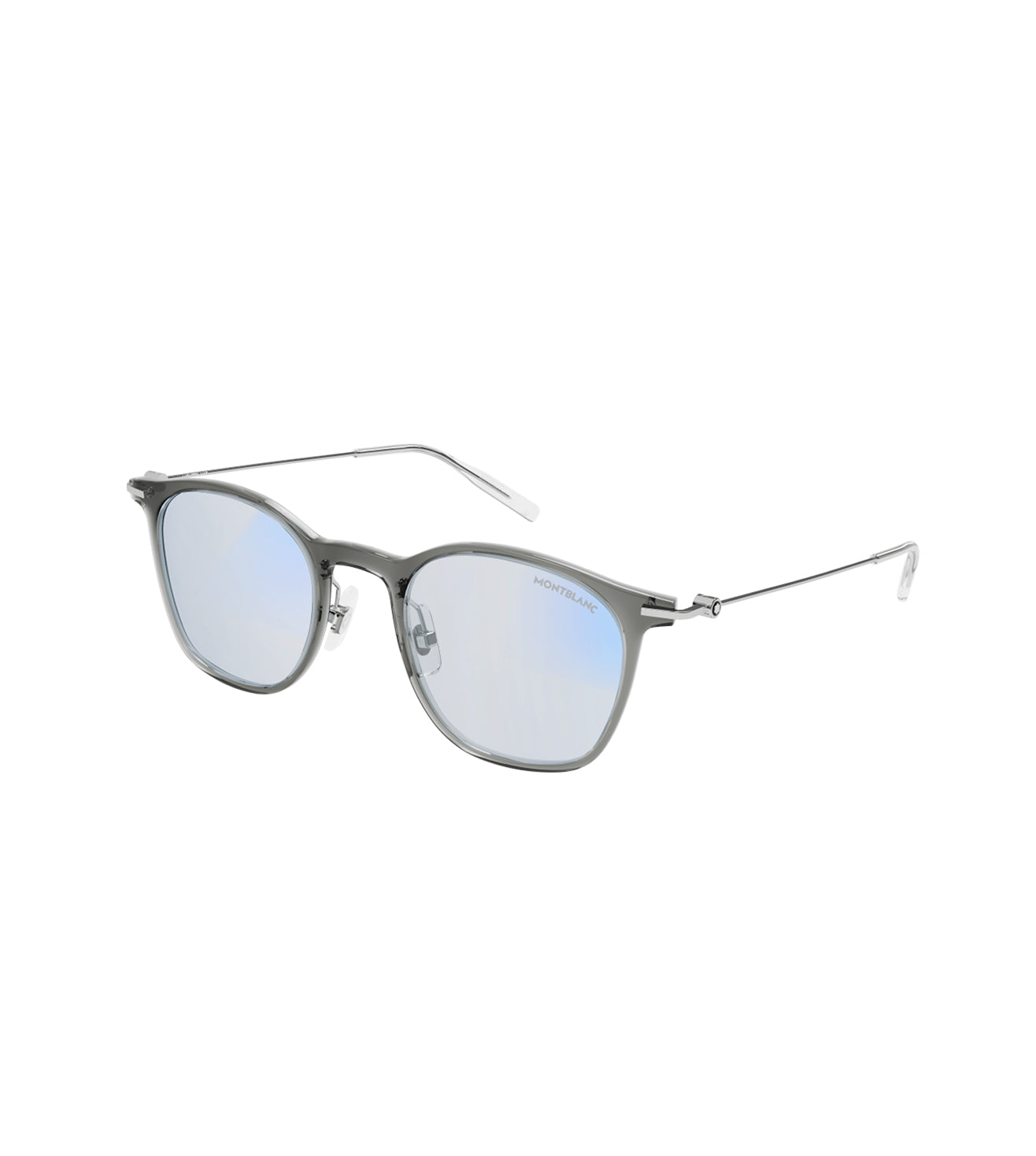 Montblanc Men's Light Blue Round Sunglasses