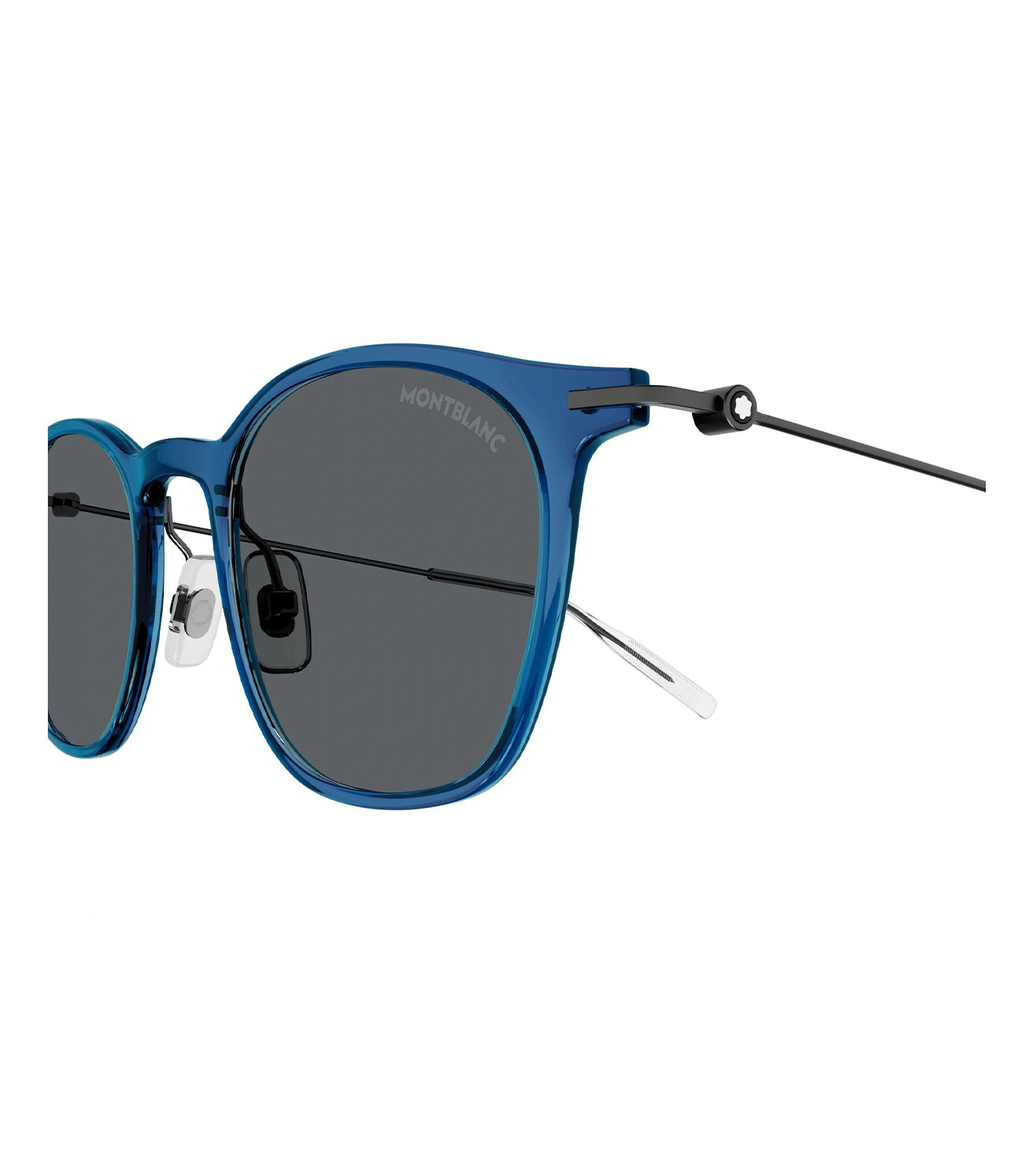 Montblanc Men's Grey Round Sunglasses