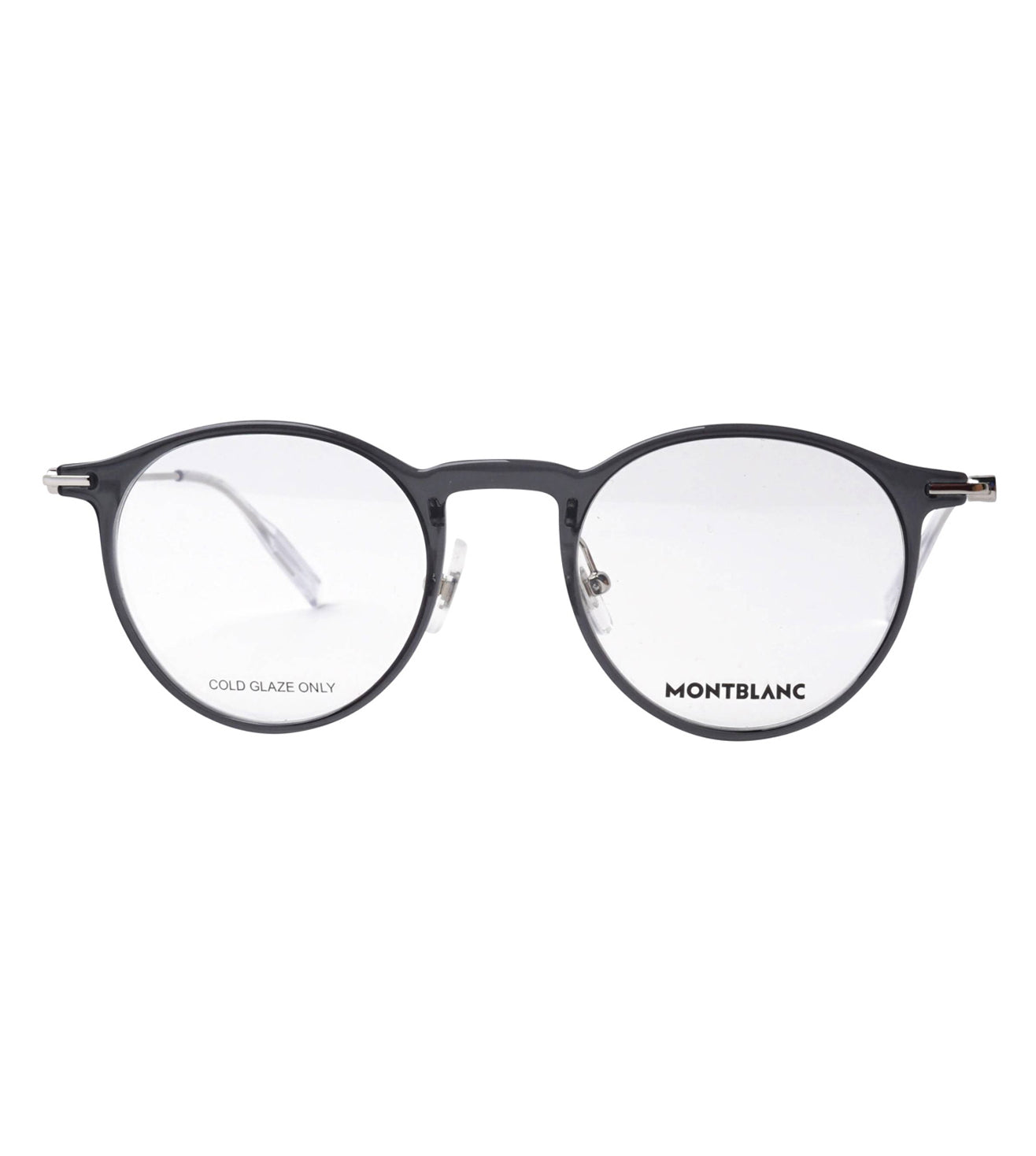 Montblanc Men's Grey Round Optical Frame