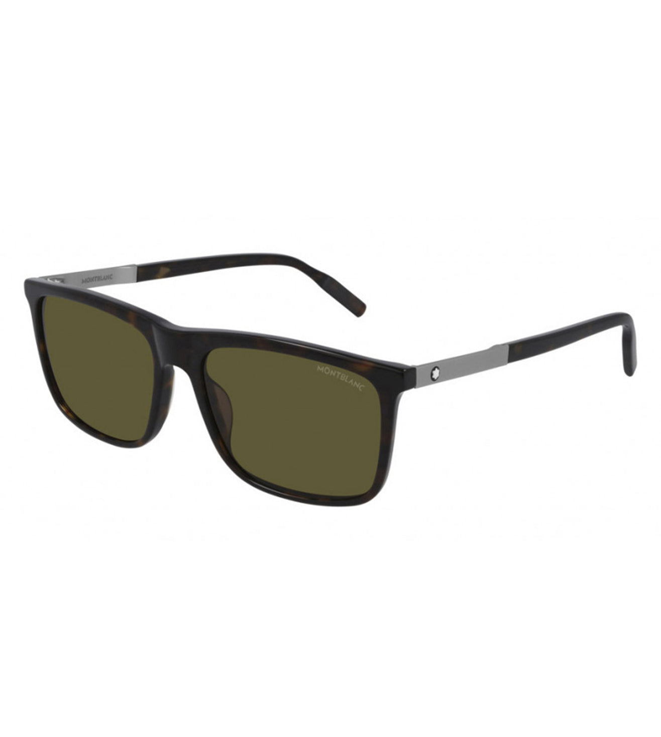 Montblanc Men's Brown Rectangular Sunglasses