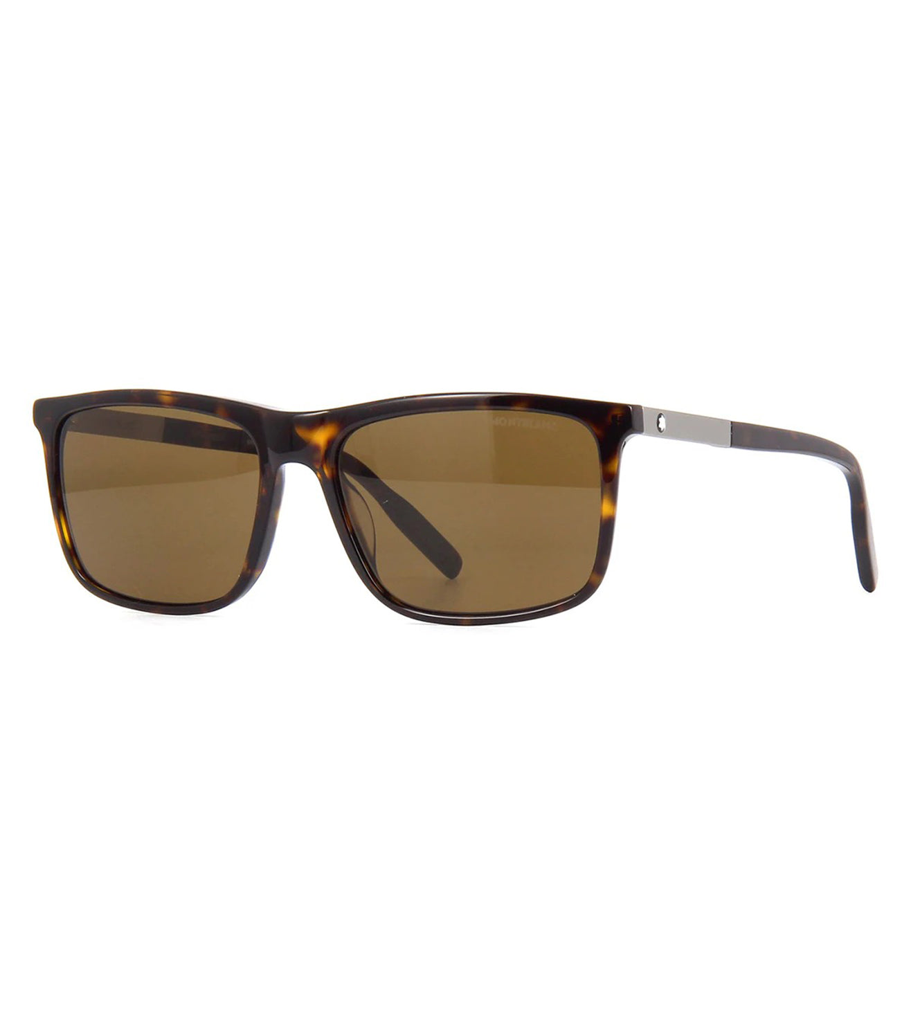 Montblanc Men's Brown Rectangular Sunglasses