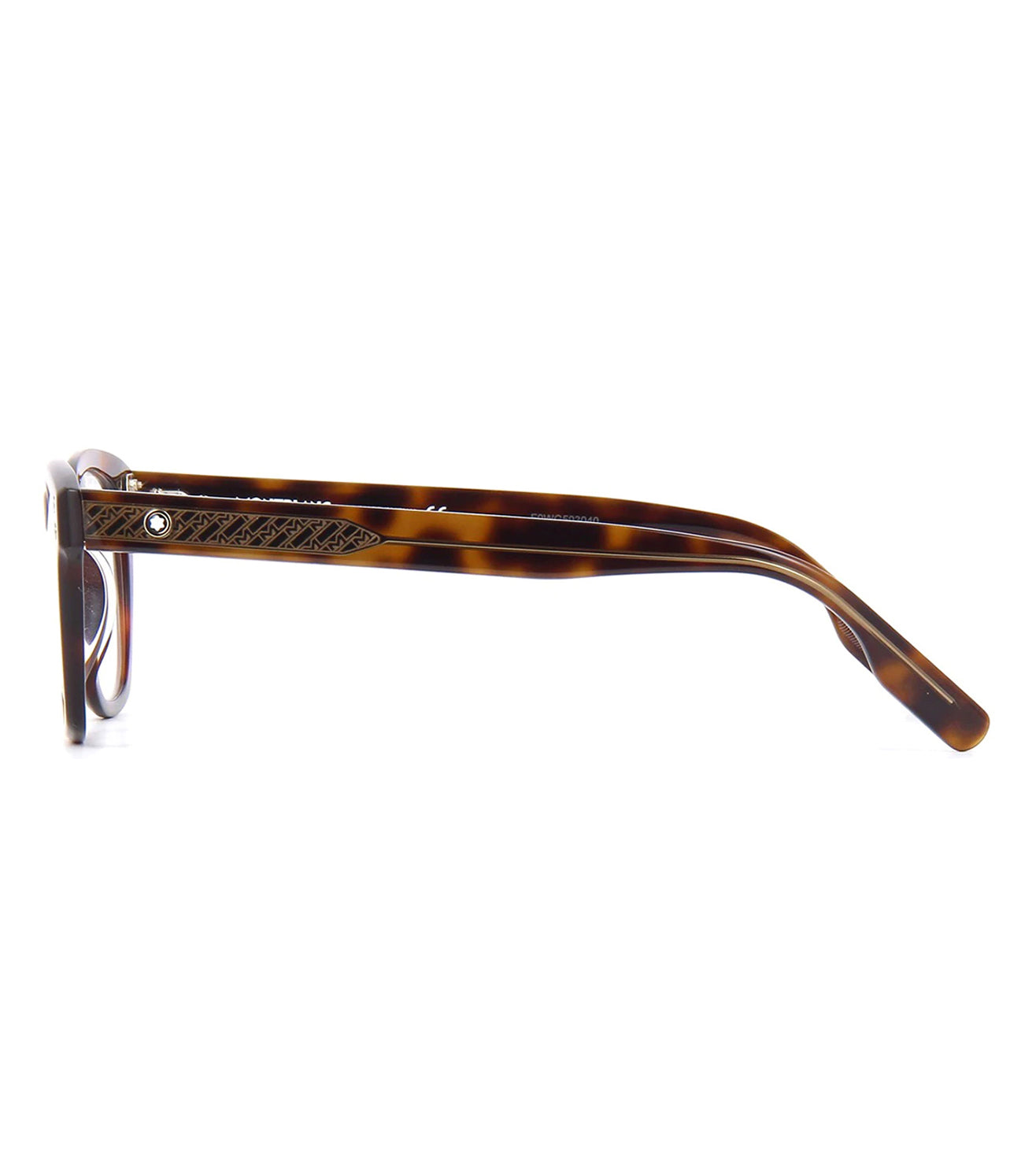 Montblanc Men's Havana Wayfarer Optical Frame