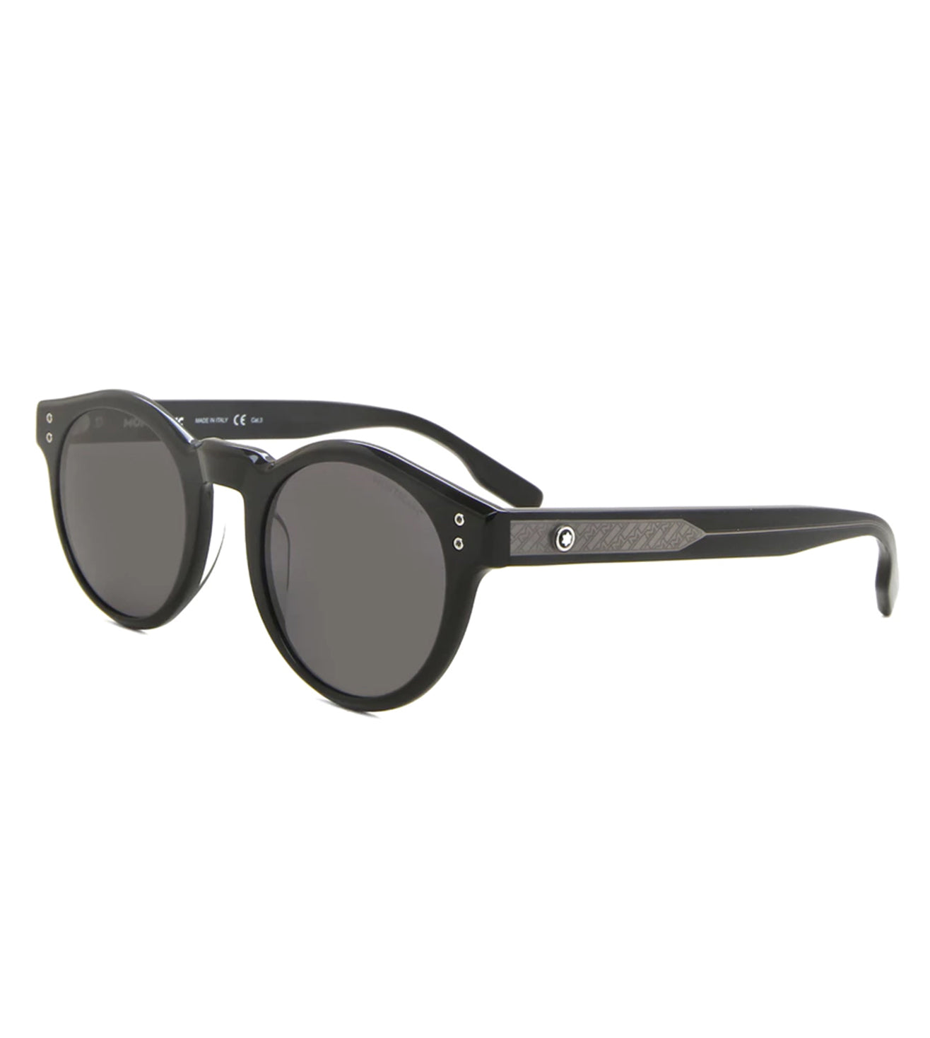 Montblanc Men's Grey Round Sunglasses
