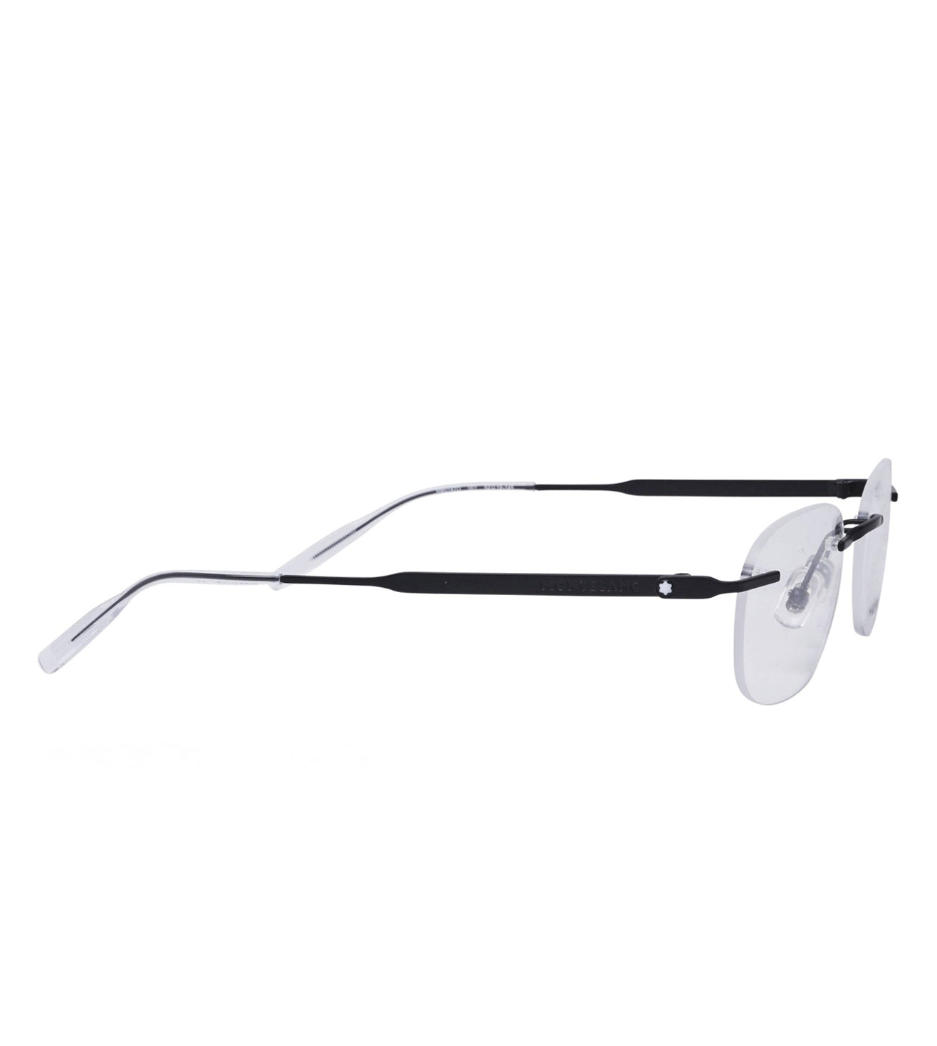 Montblanc Men's Black Oval Optical Frame