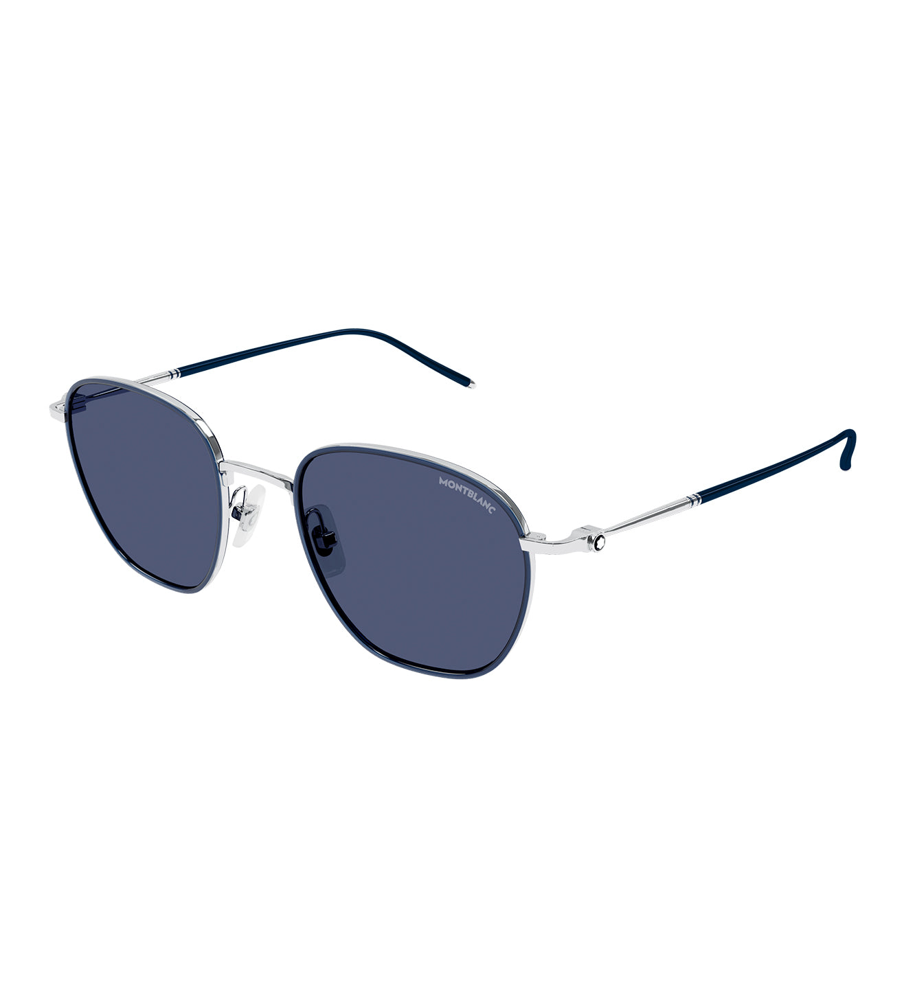 Montblanc Men's Blue Round Sunglasses