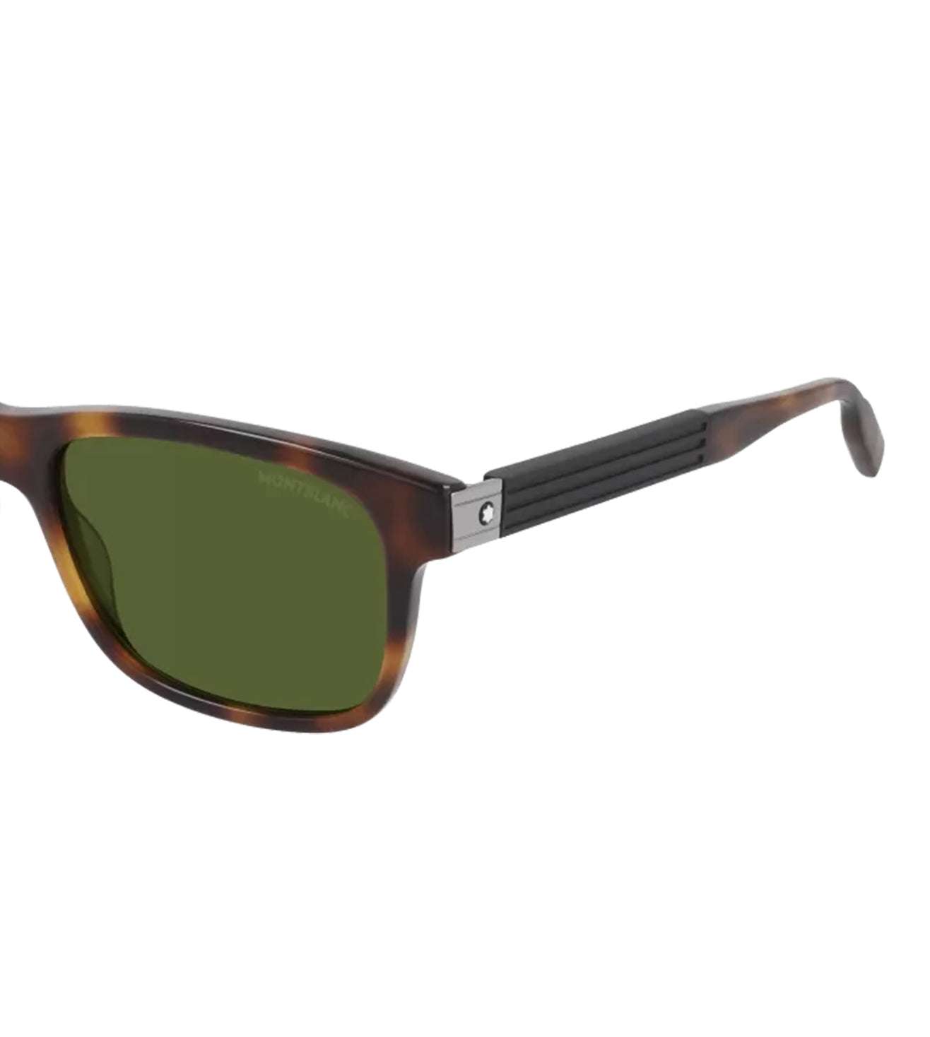 Montblanc Established Men's Green Rectangular Sunglasses