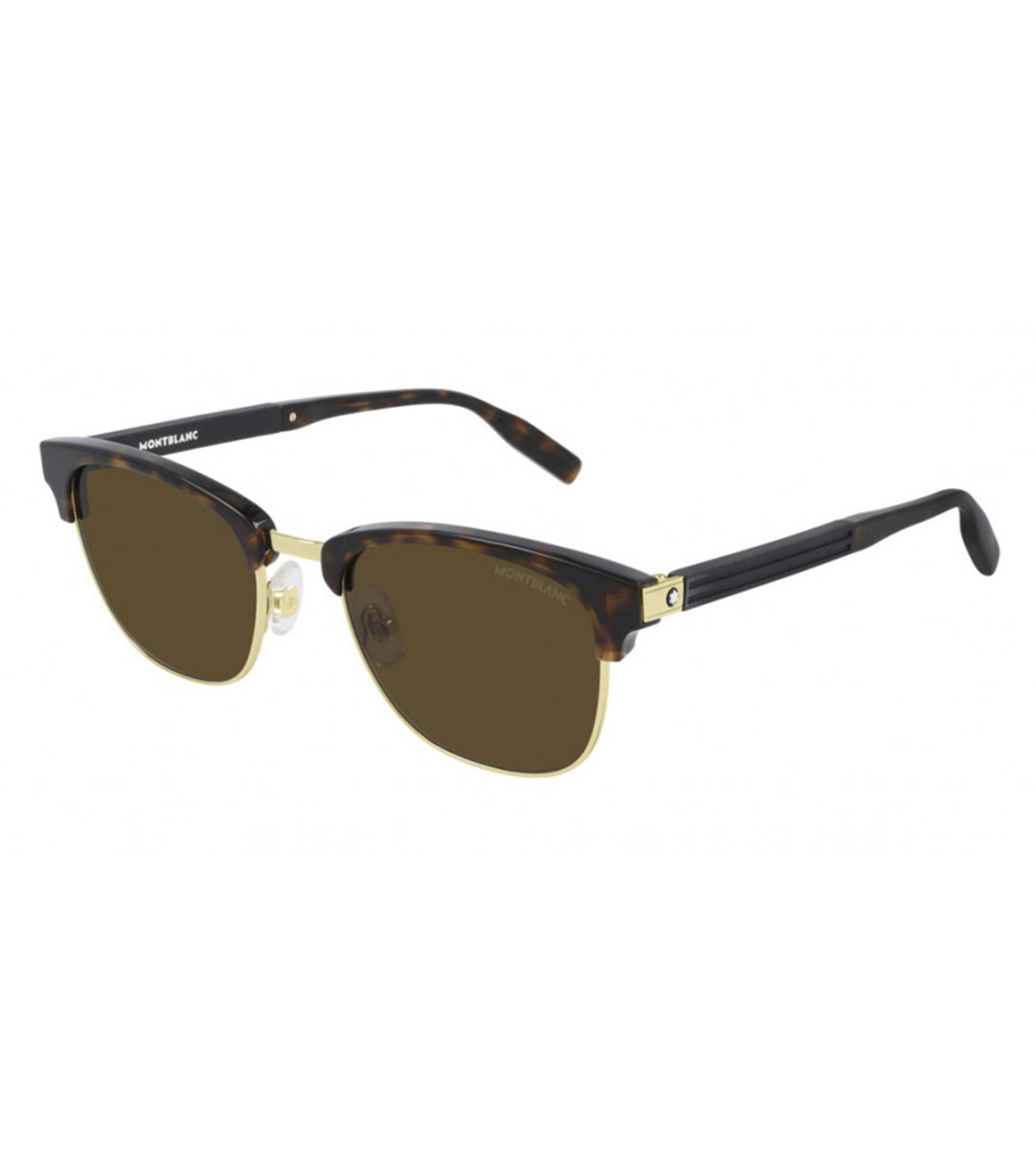 Montblanc Men's Brown Square Sunglasses