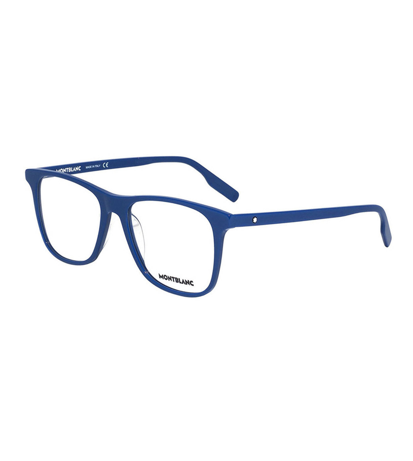 Montblanc Established Men's Blue Rectangular Optical Frame