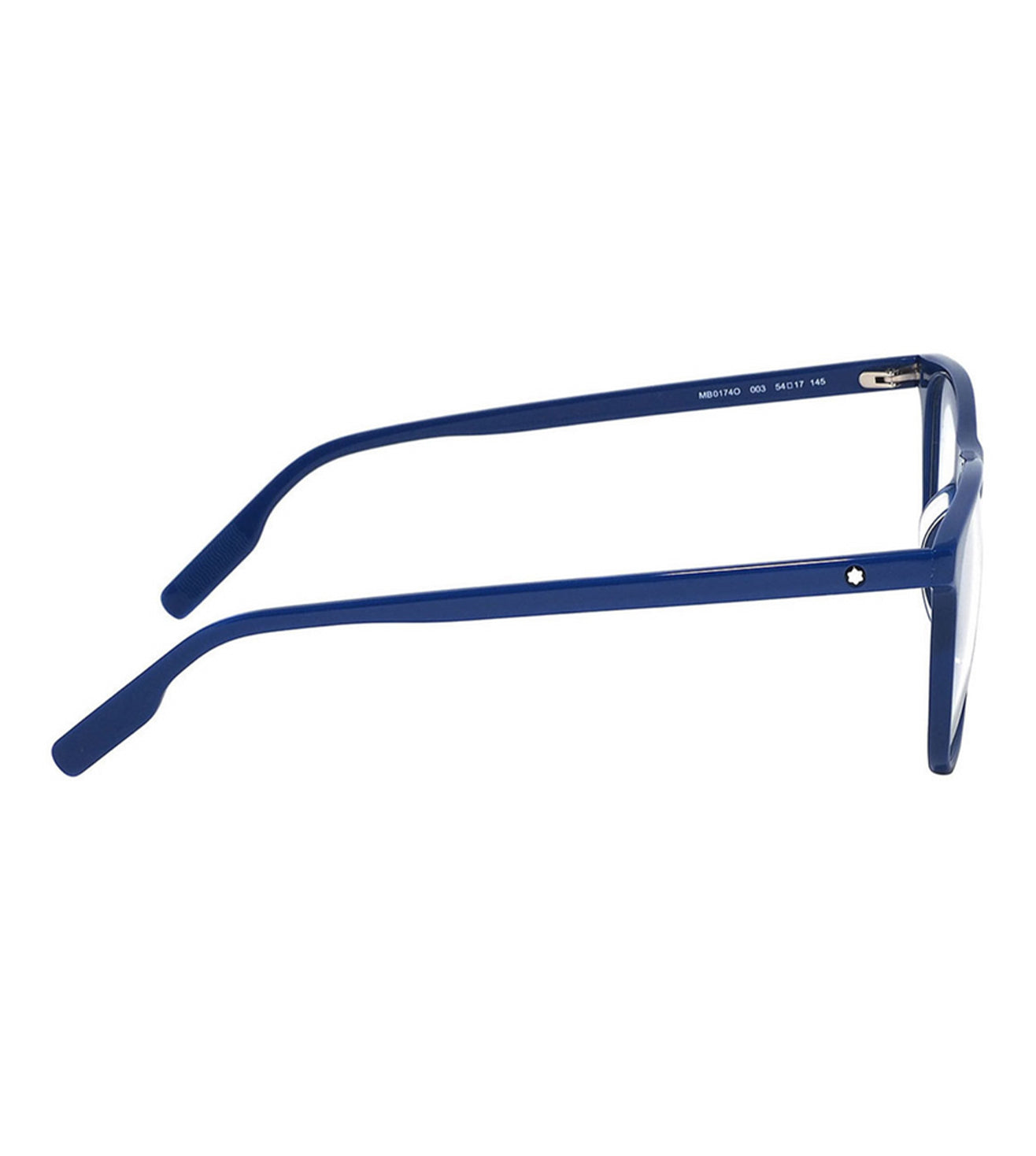 Montblanc Established Men's Blue Rectangular Optical Frame
