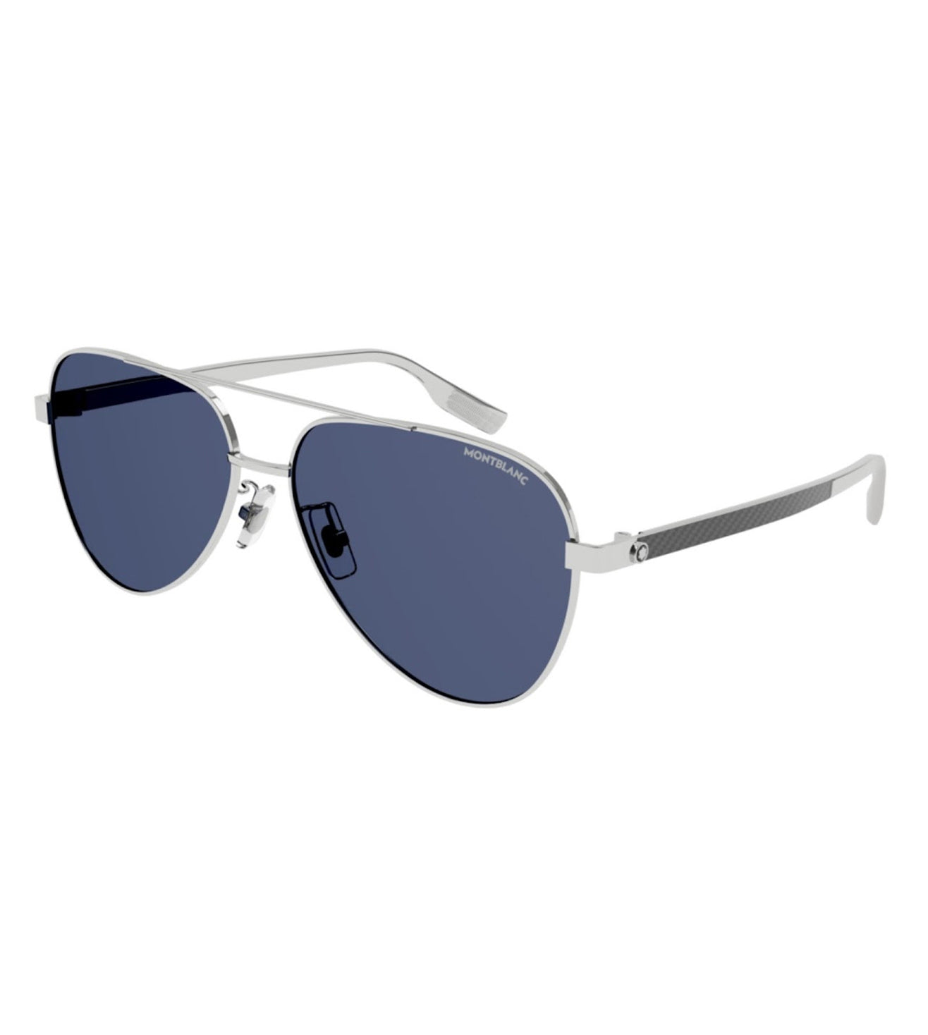 Montblanc Men's Blue Aviator Sunglasses