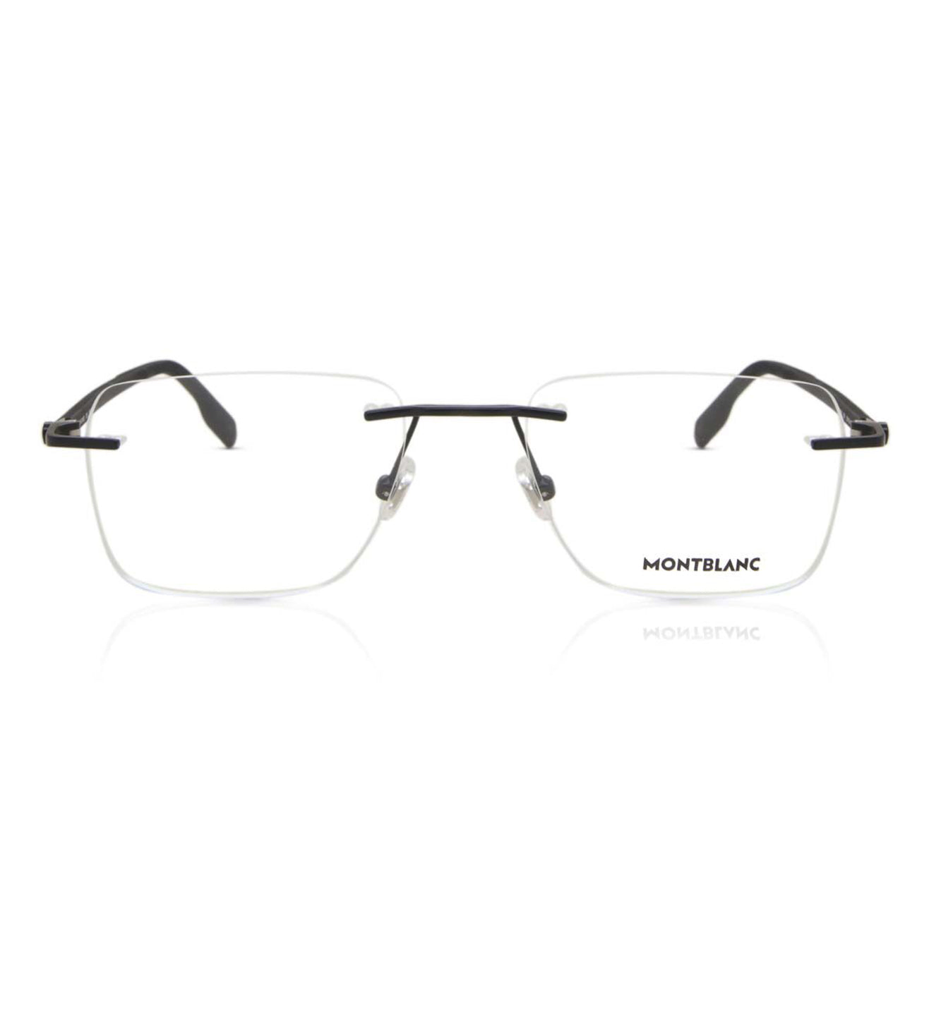 Montblanc Men's Matte Black Square Optical Frame