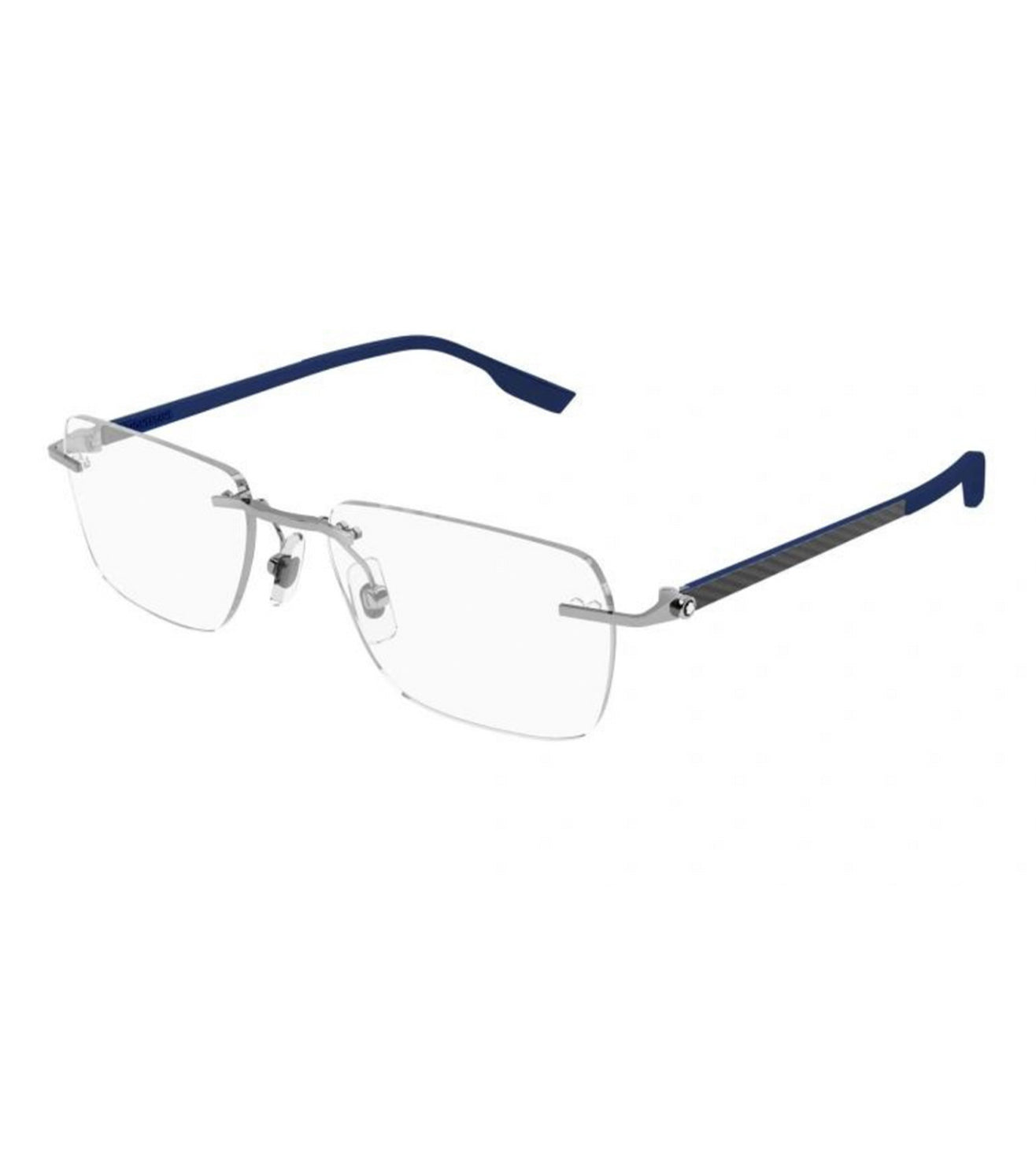 Montblanc Men's Silver Square Optical Frame