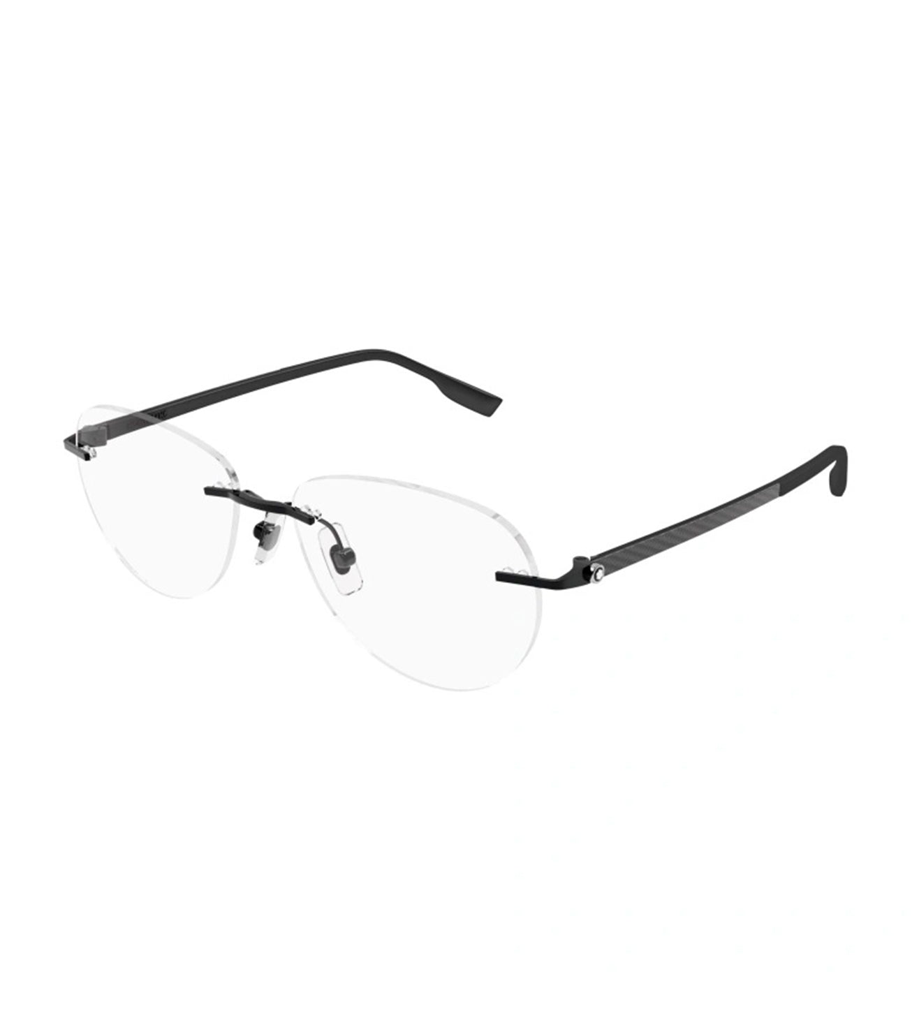 Montblanc Men's Black Round Optical Frame