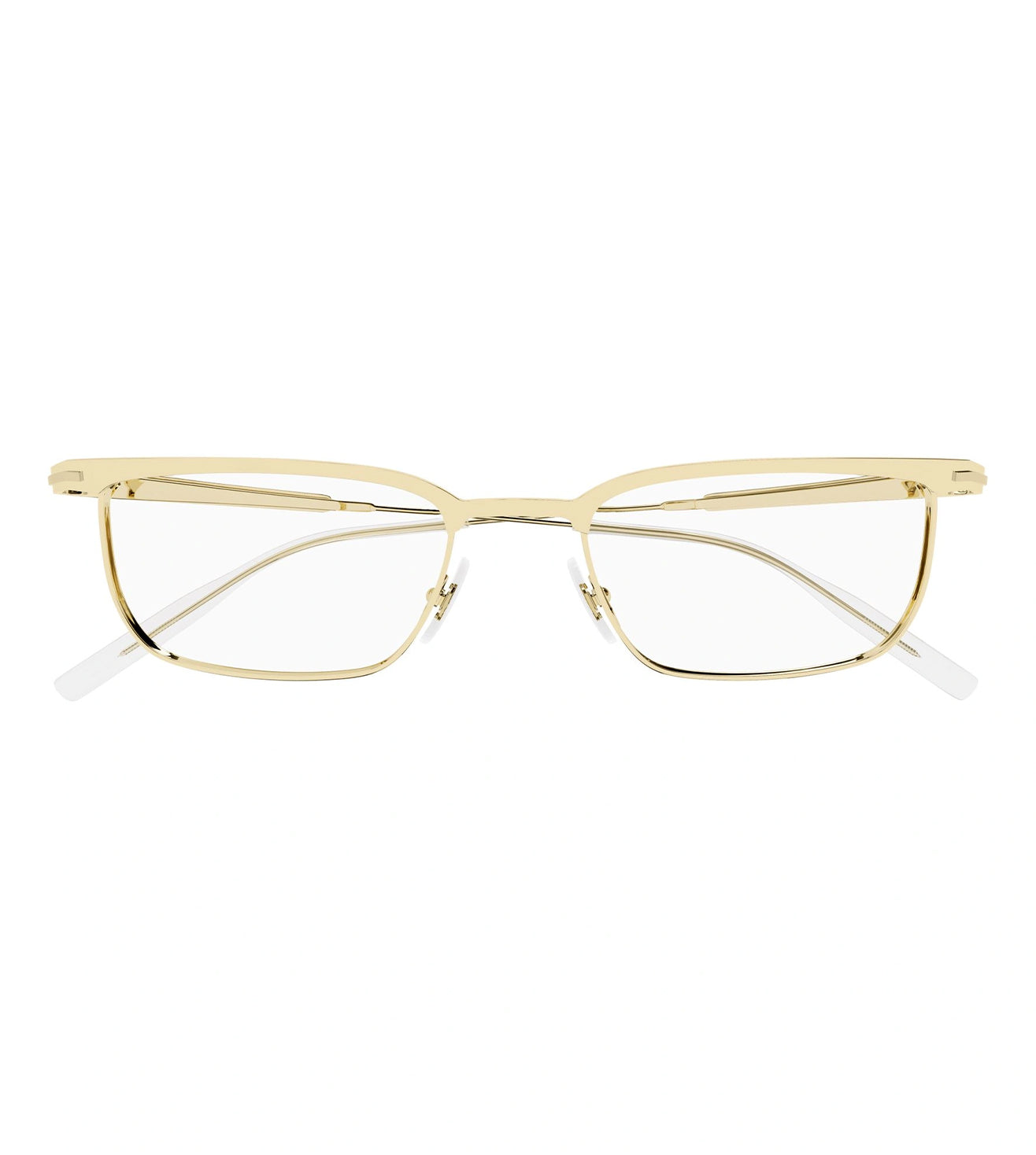 Montblanc Men's Gold Rectangular Optical Frame