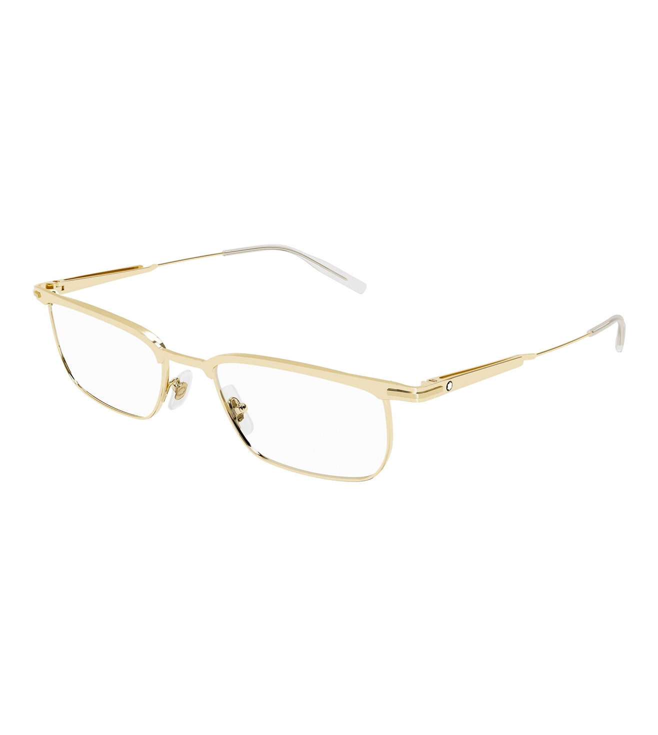 Montblanc Men's Gold Rectangular Optical Frame