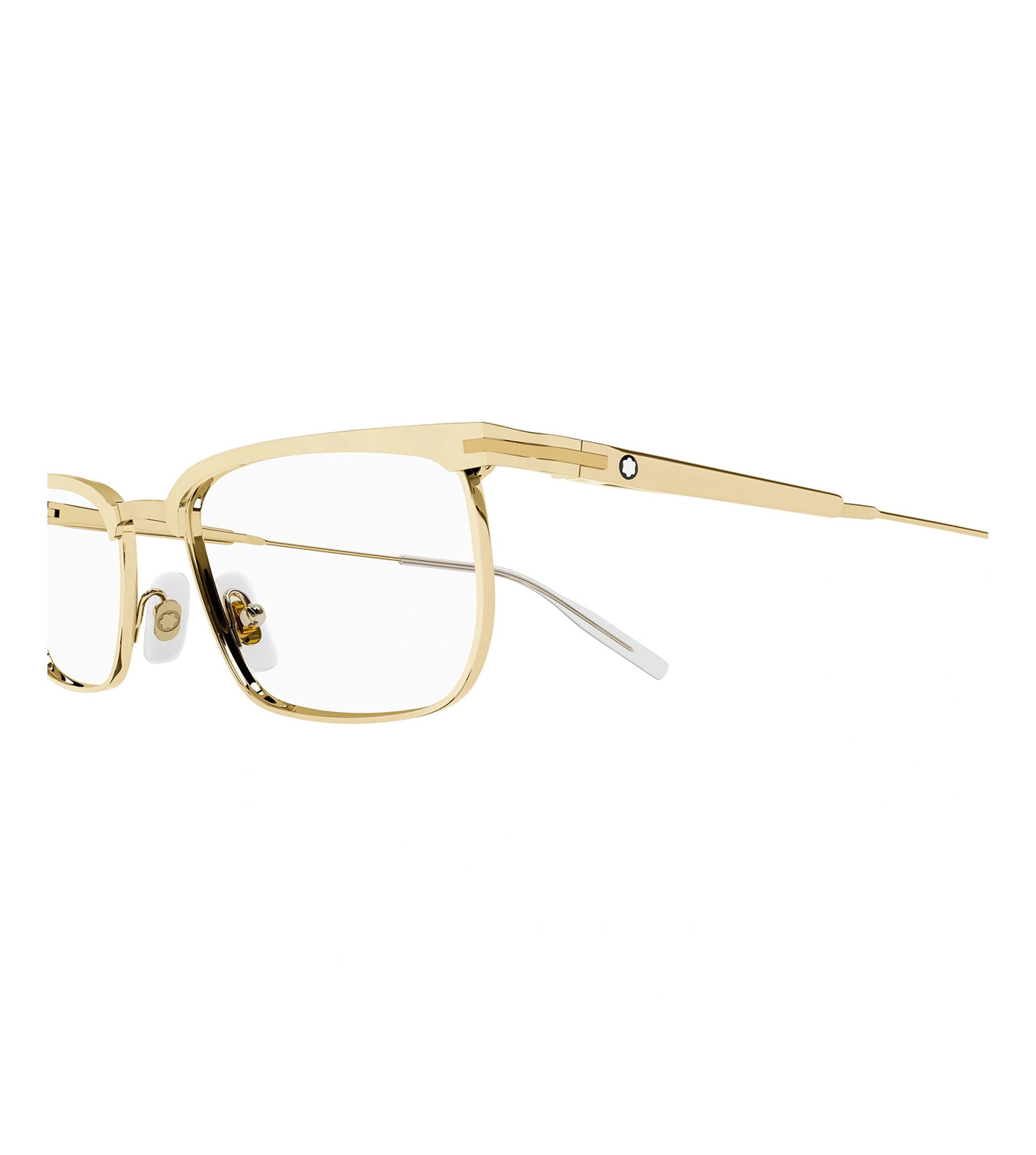 Montblanc Men's Gold Rectangular Optical Frame