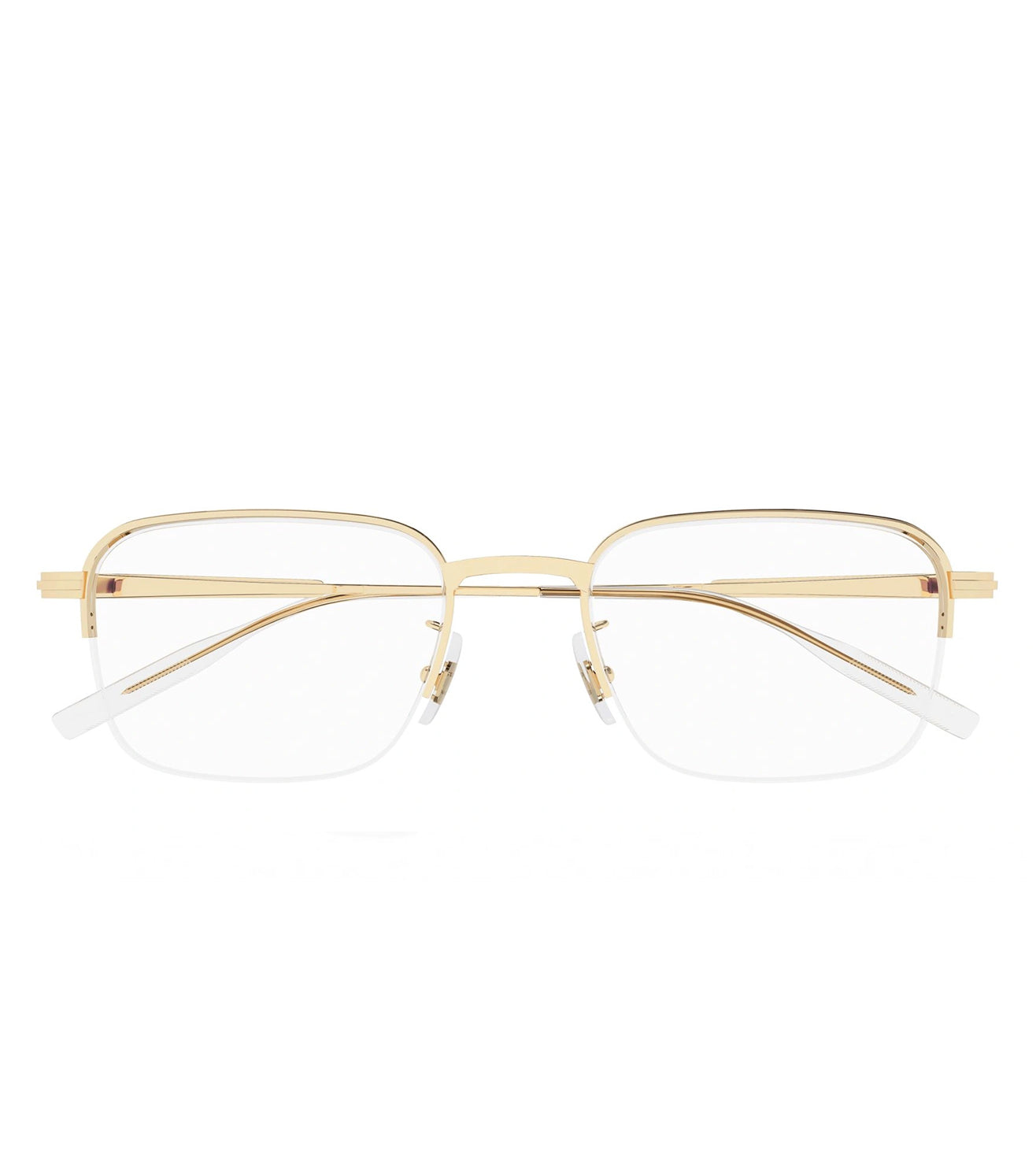 Montblanc Men's Gold Rectangular Optical Frame