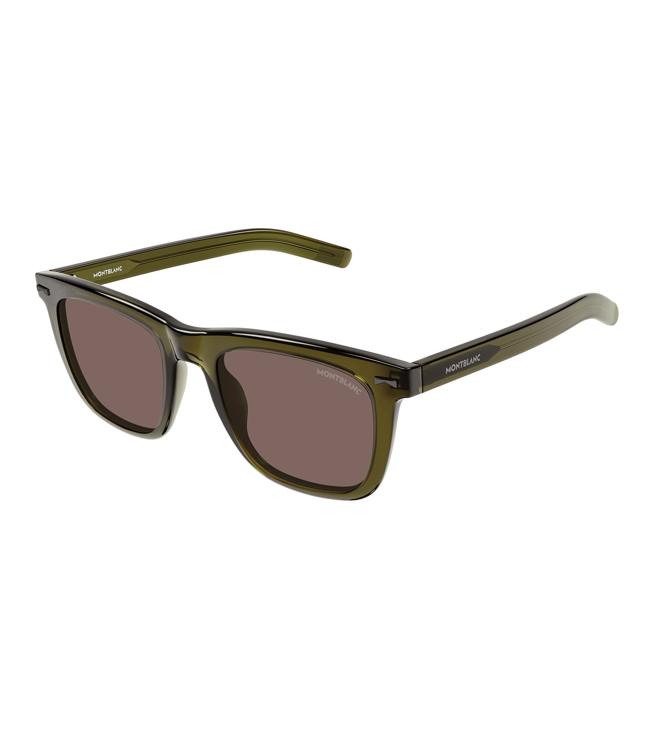 Montblanc Men's Brown Wayfarer Sunglasses