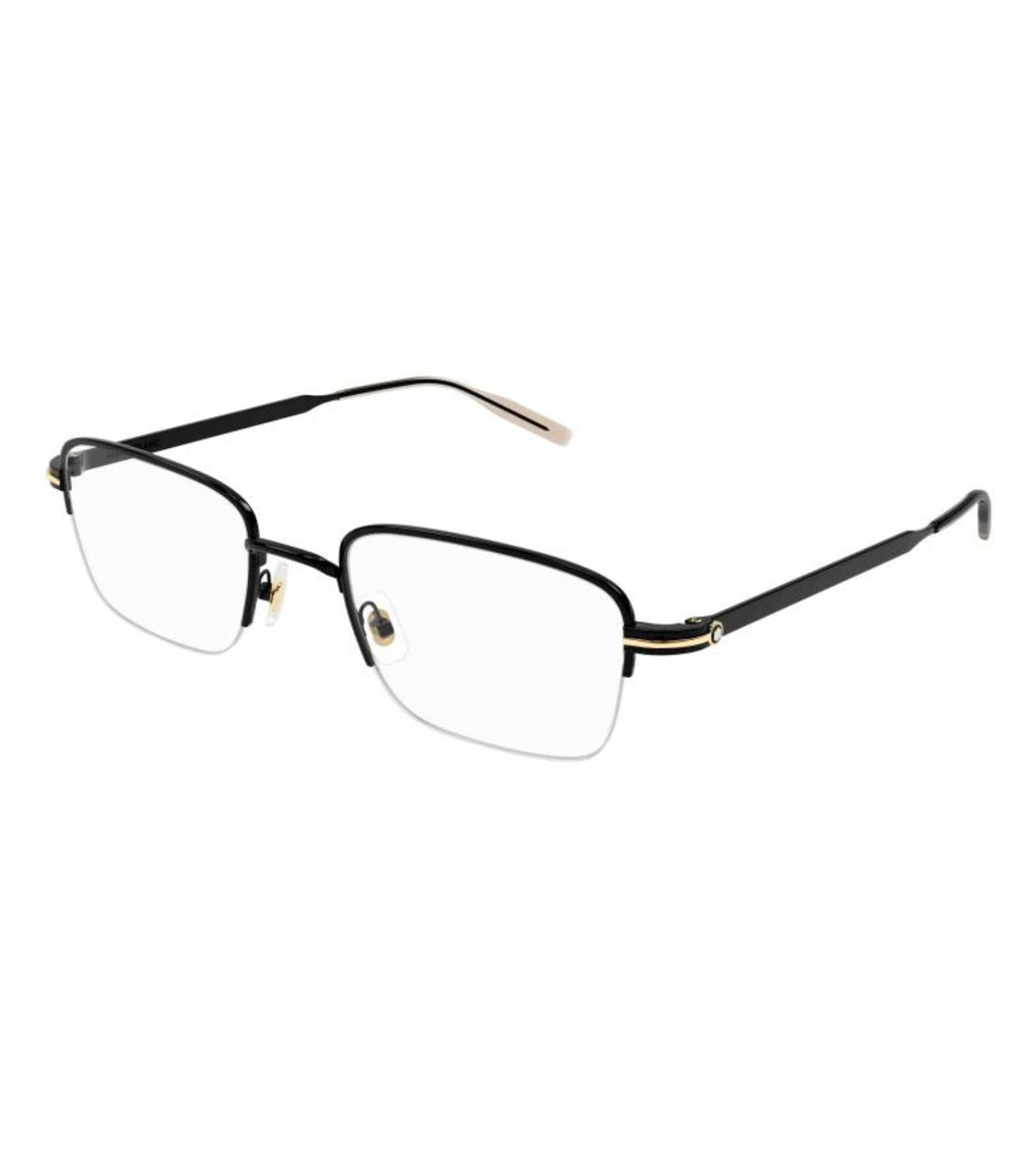 Montblanc Men's Black Rectangular Optical Frame