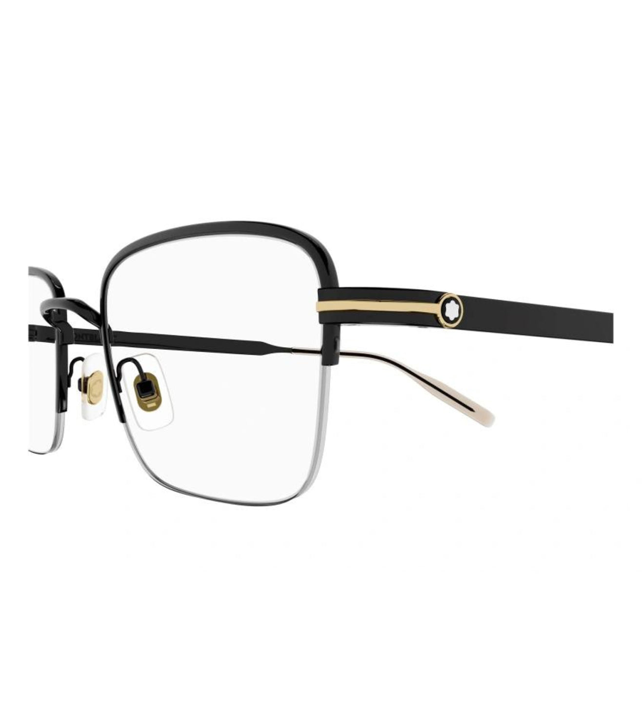 Montblanc Men's Black Rectangular Optical Frame
