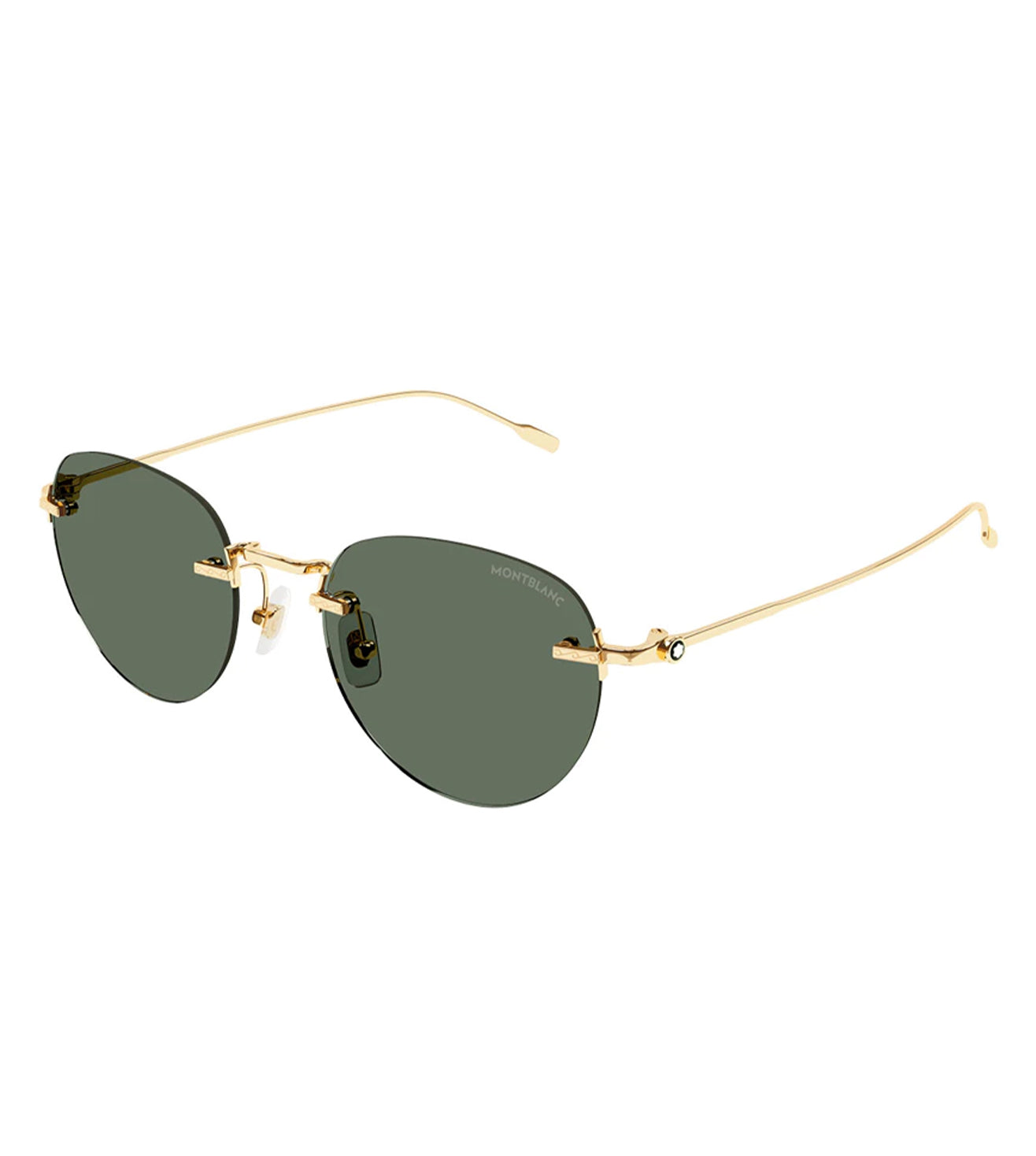 Montblanc Men's Green Round Sunglasses
