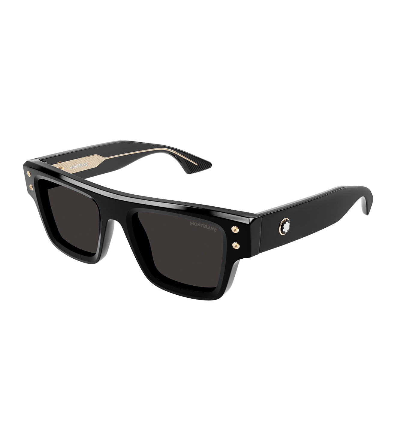 Montblanc Men's Smoke Rectangular Sunglasses