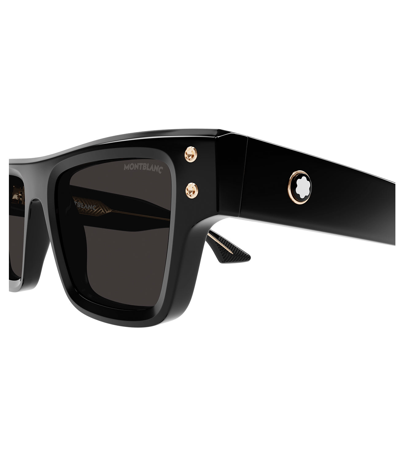 Montblanc Men's Smoke Rectangular Sunglasses