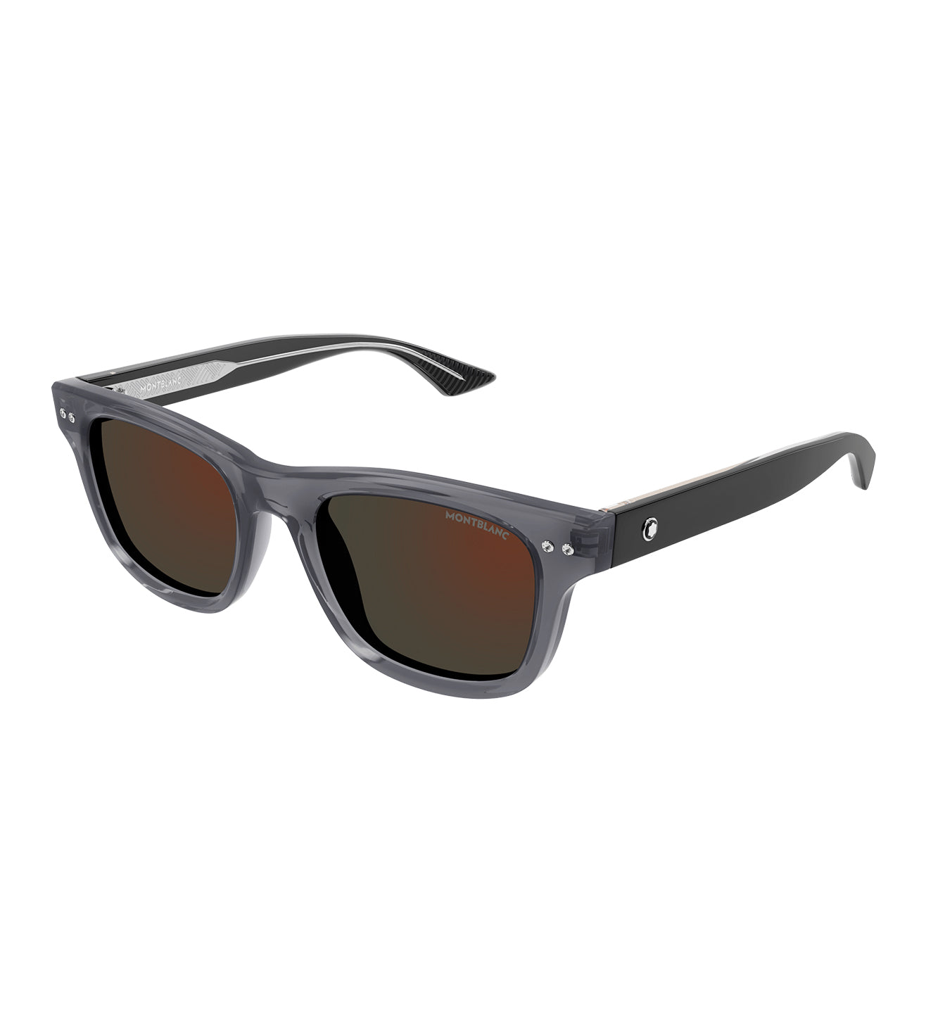 Montblanc Men's Grey Wayfarer Sunglasses