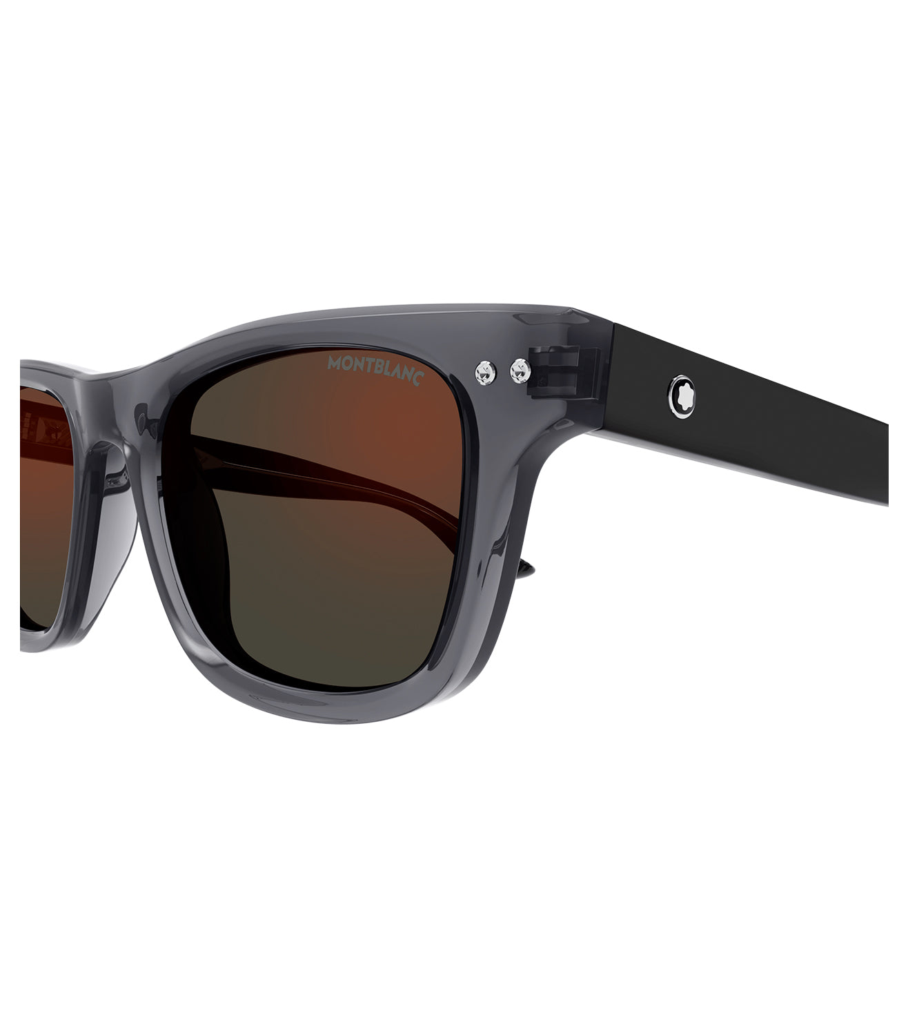 Montblanc Men's Grey Wayfarer Sunglasses