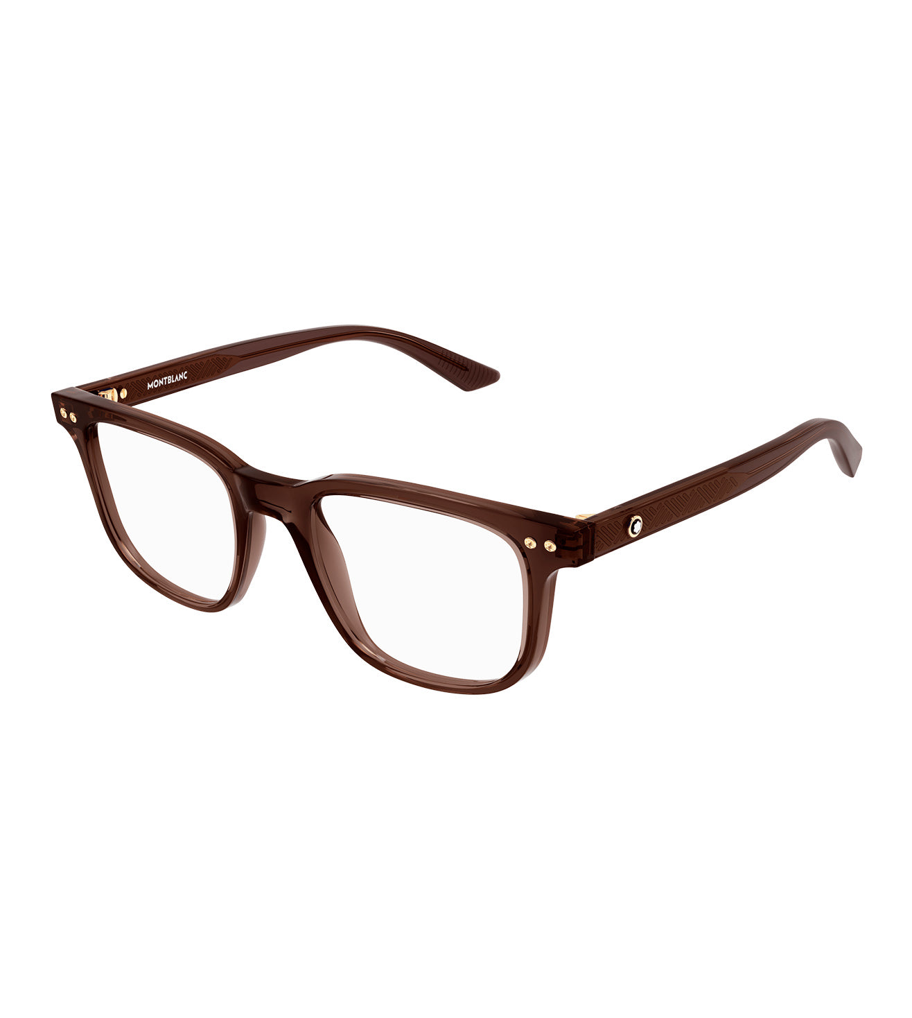 Montblanc Men's Brown Rectangular Optical Frame