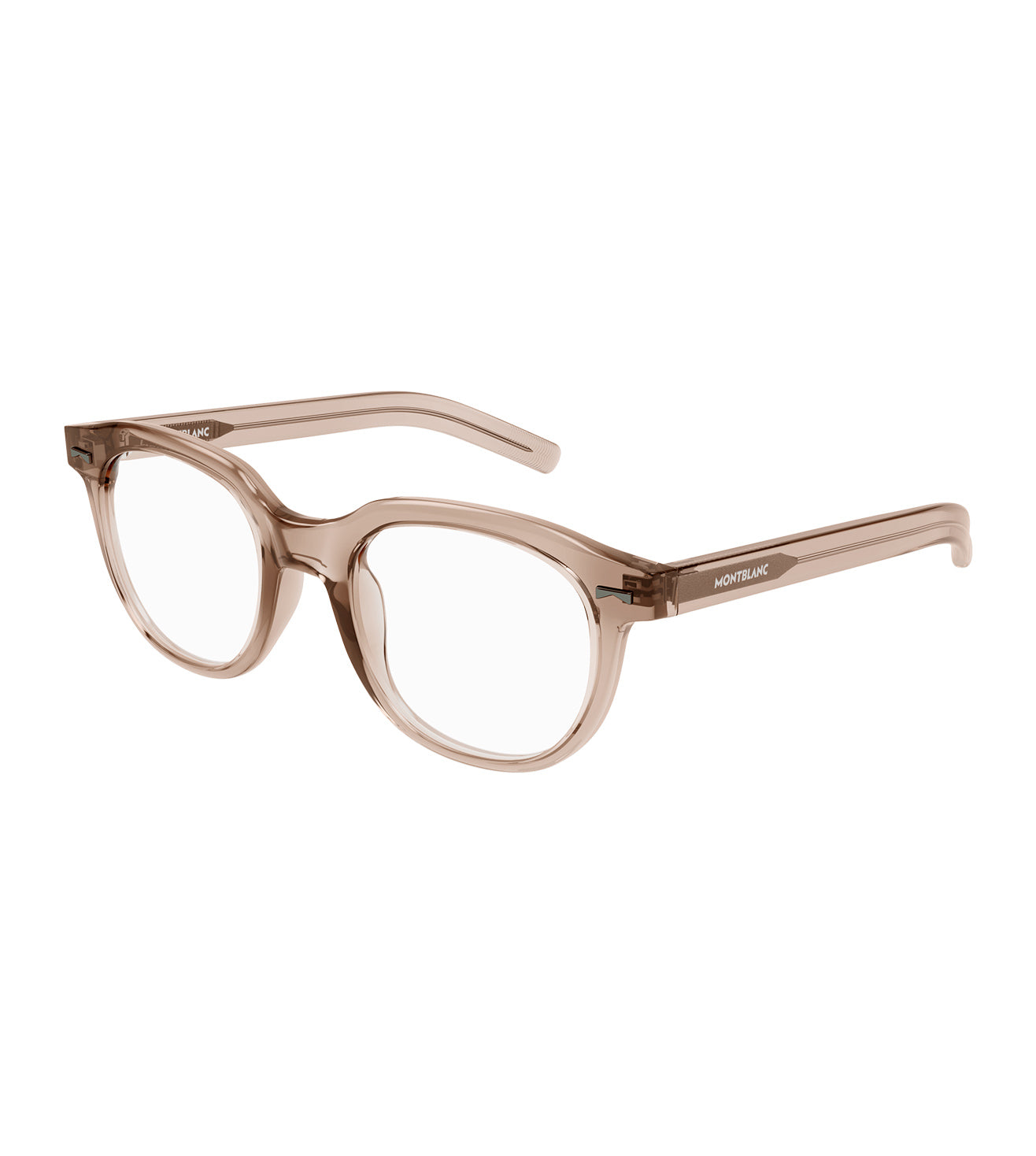 Montblanc Men's Brown Round Optical Frame