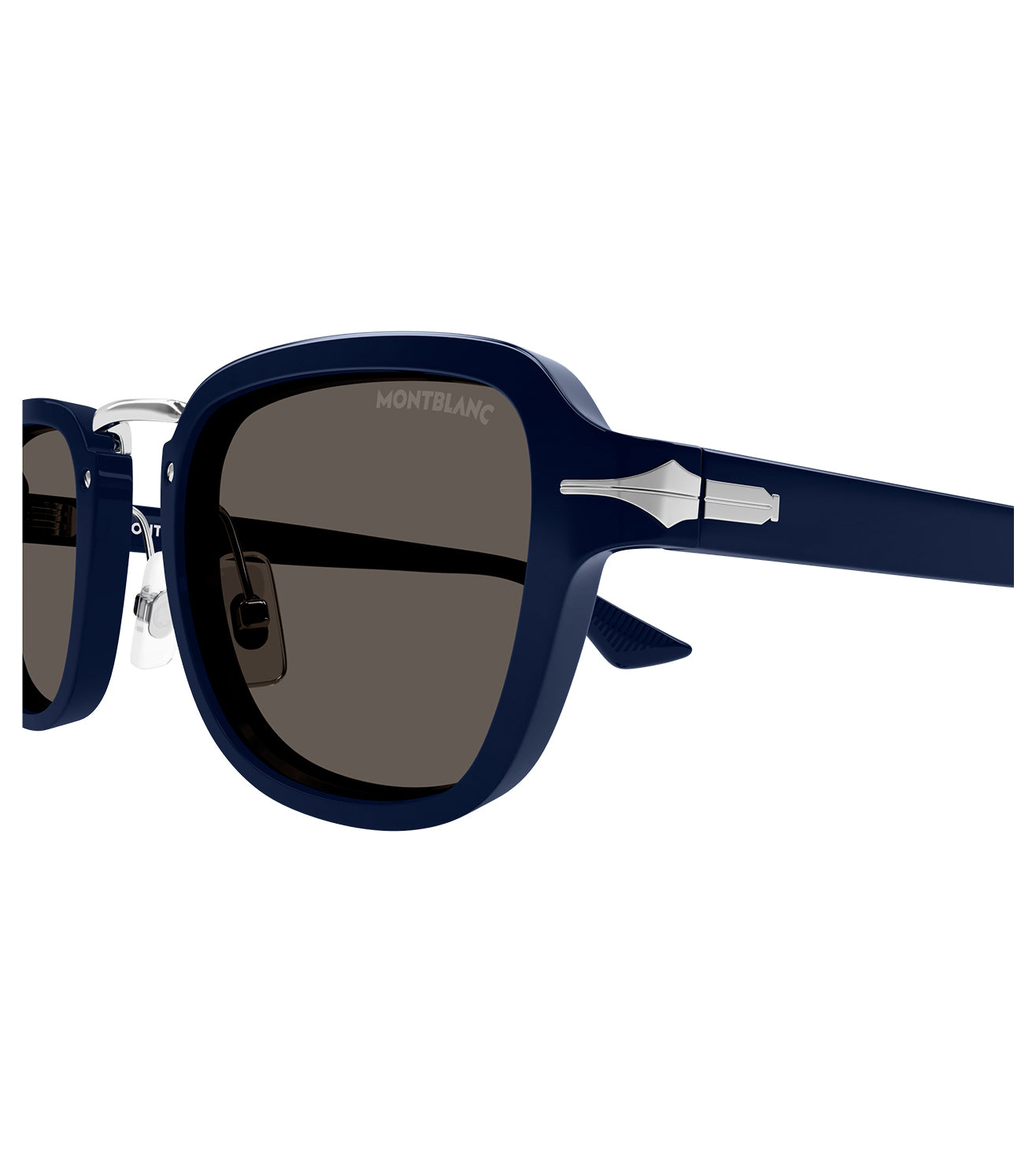 Montblanc Men's Grey Round Sunglasses