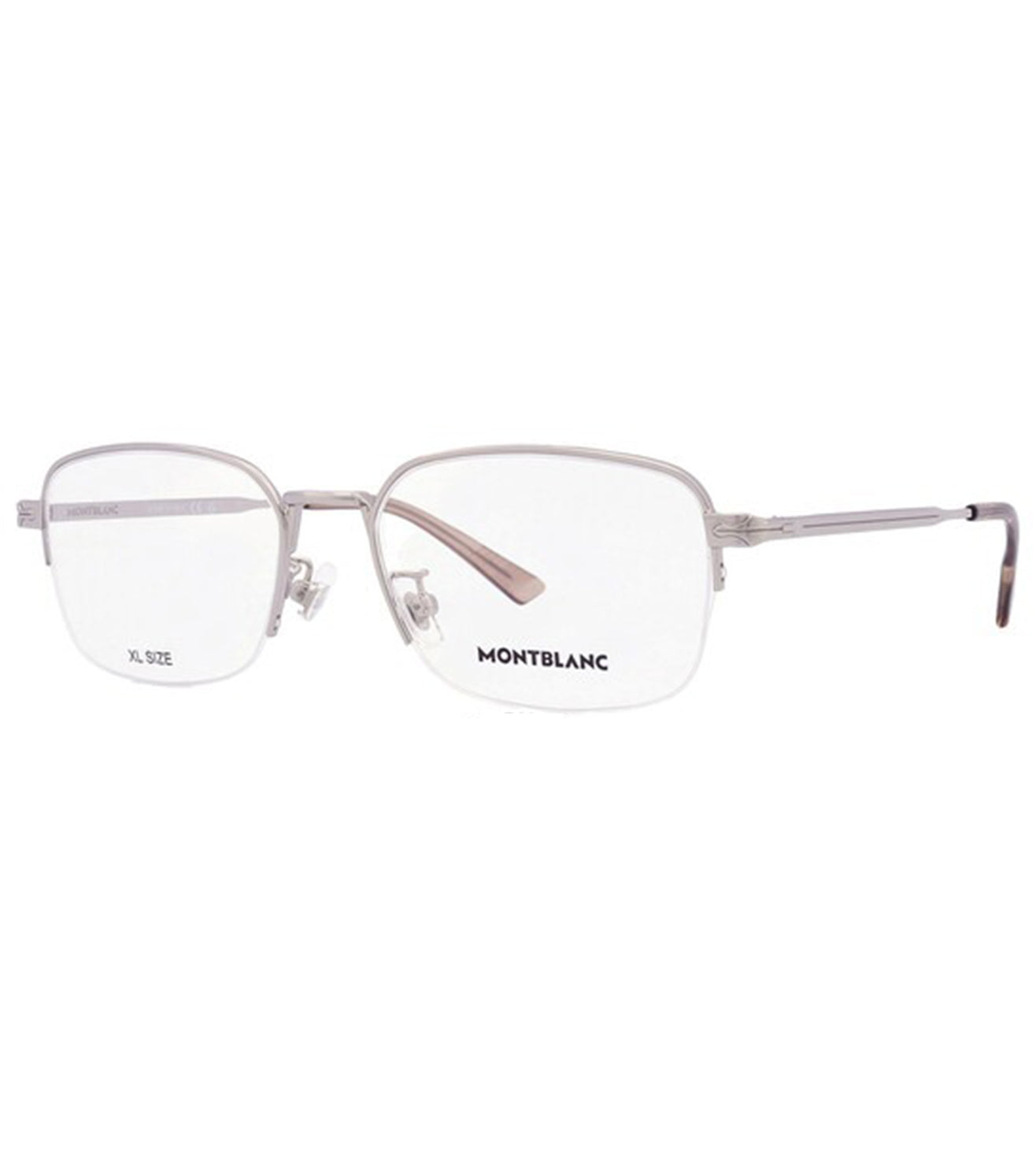 Montblanc Men's Silver Rectangular Optical Frame
