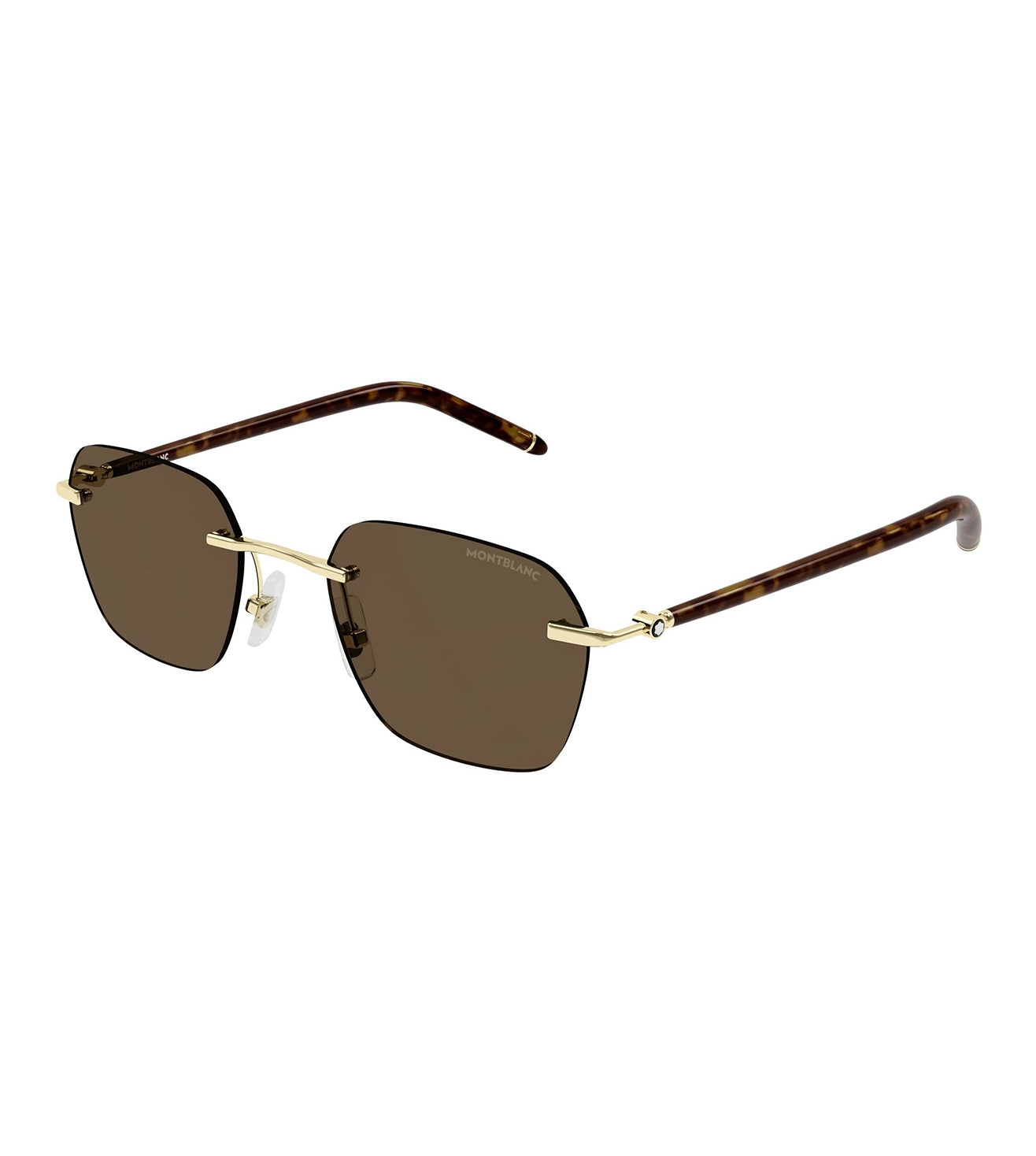 Montblanc Men's Brown Geometric Sunglasses