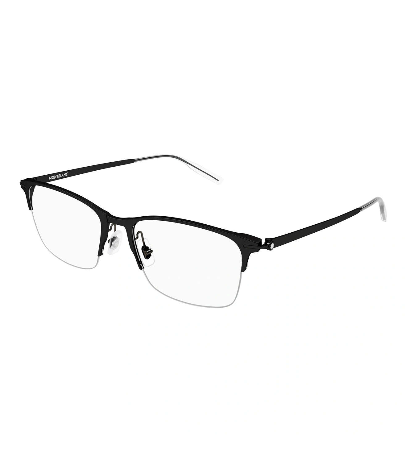 Montblanc Men's Black Rectangular Optical Frame