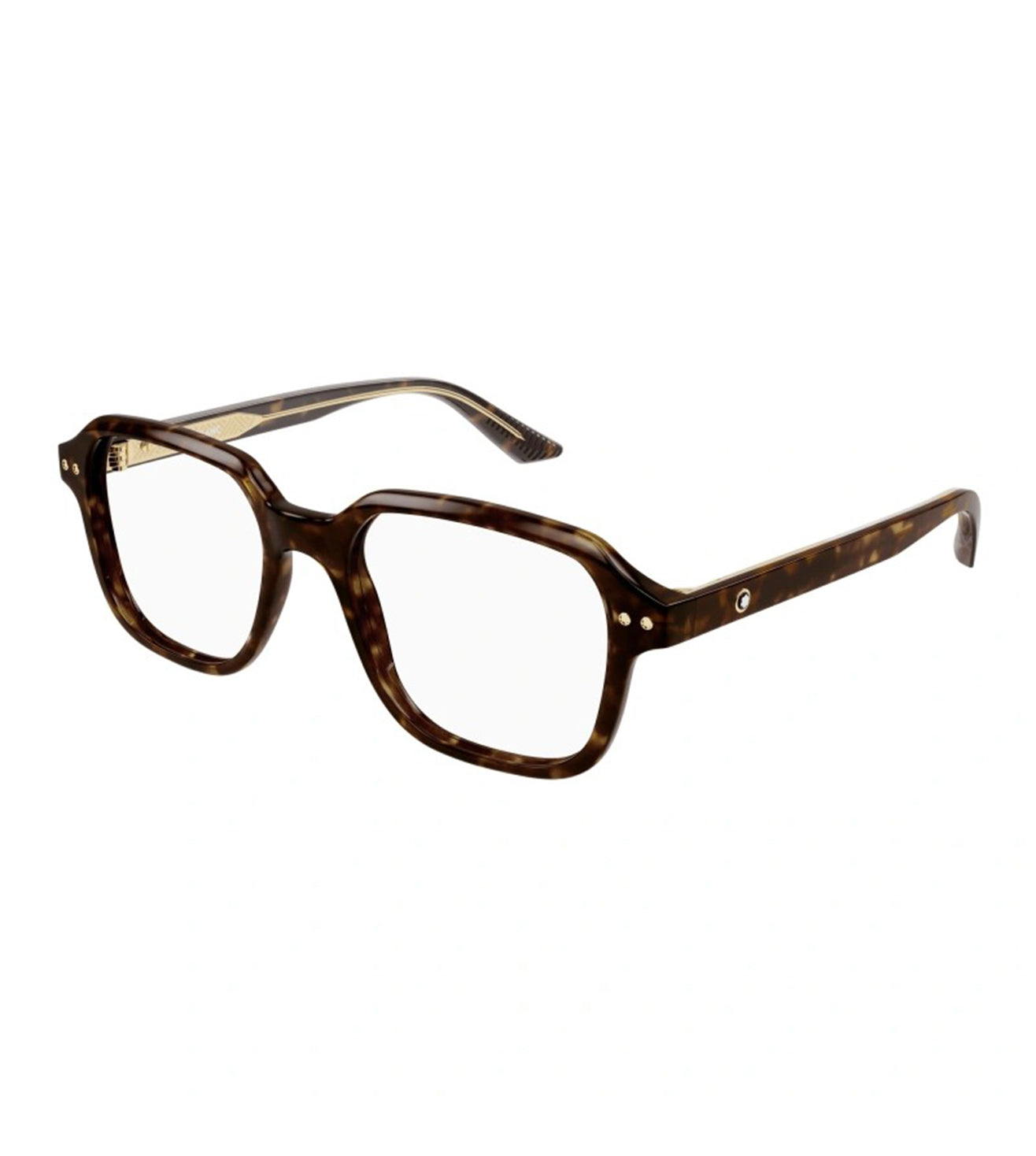 Montblanc Men's Havana Square Optical Frame