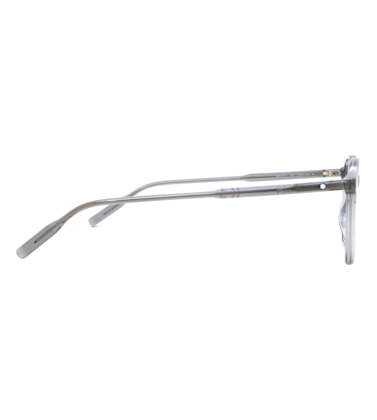 Montblanc Men's Transparent Grey Round Optical Frame