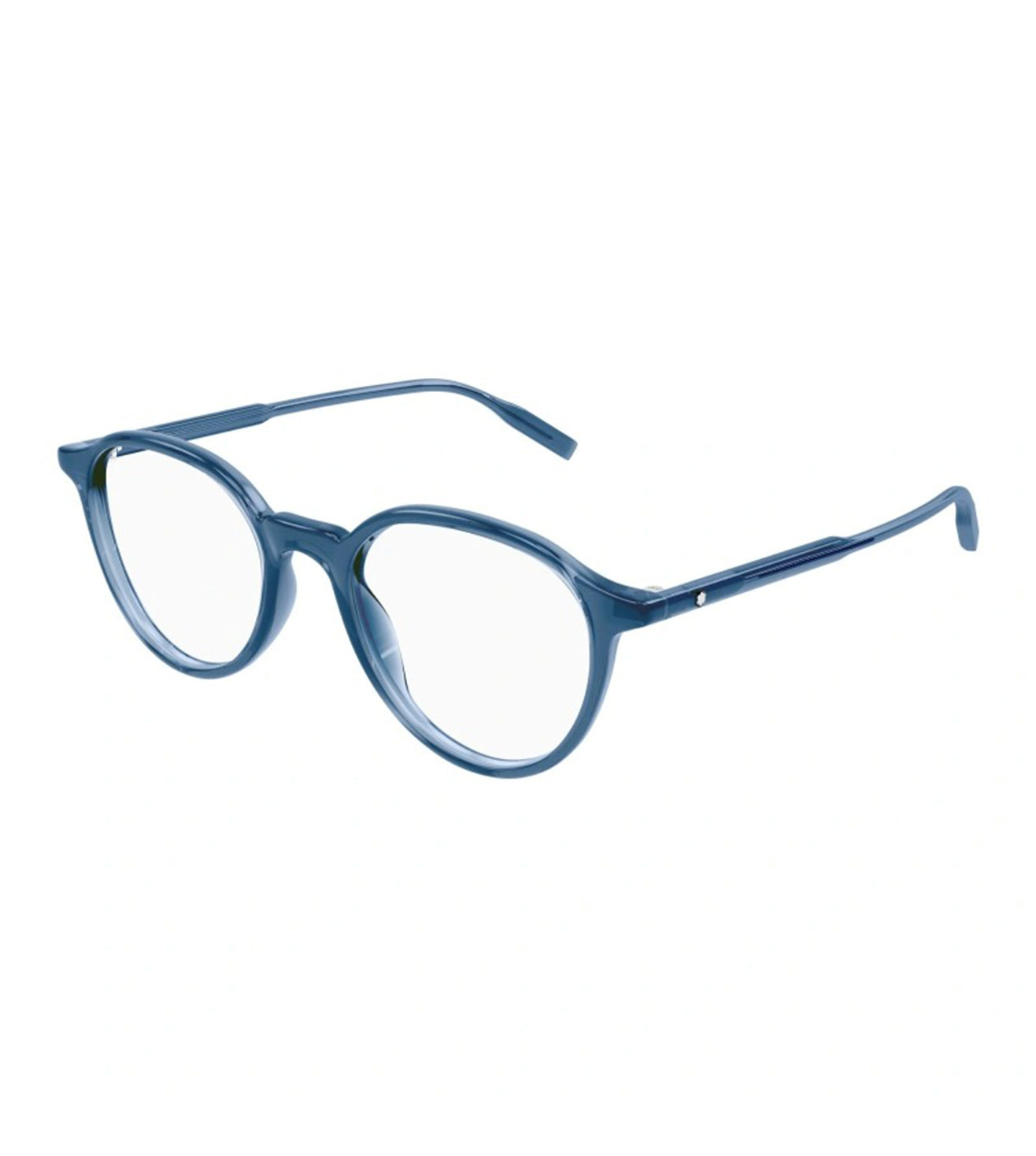 Montblanc Men's Blue Round Optical Frame