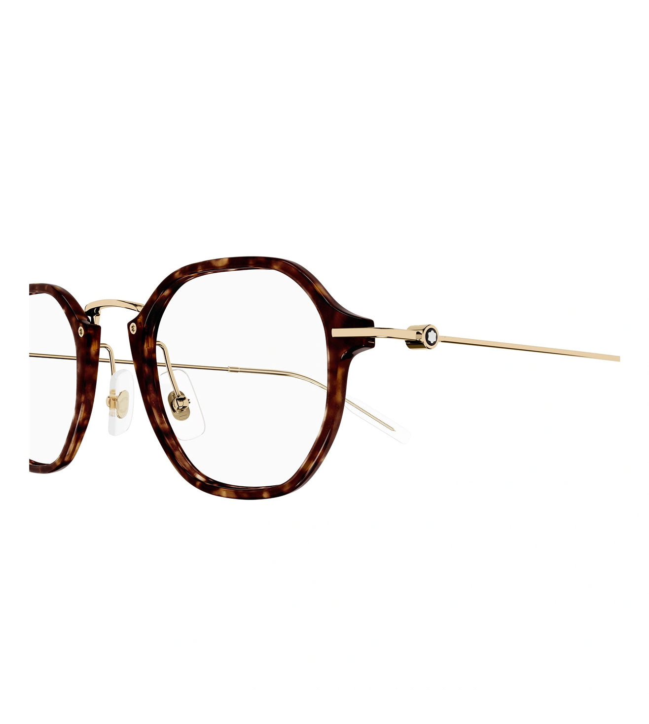 Montblanc Men's Havana Square Optical Frame