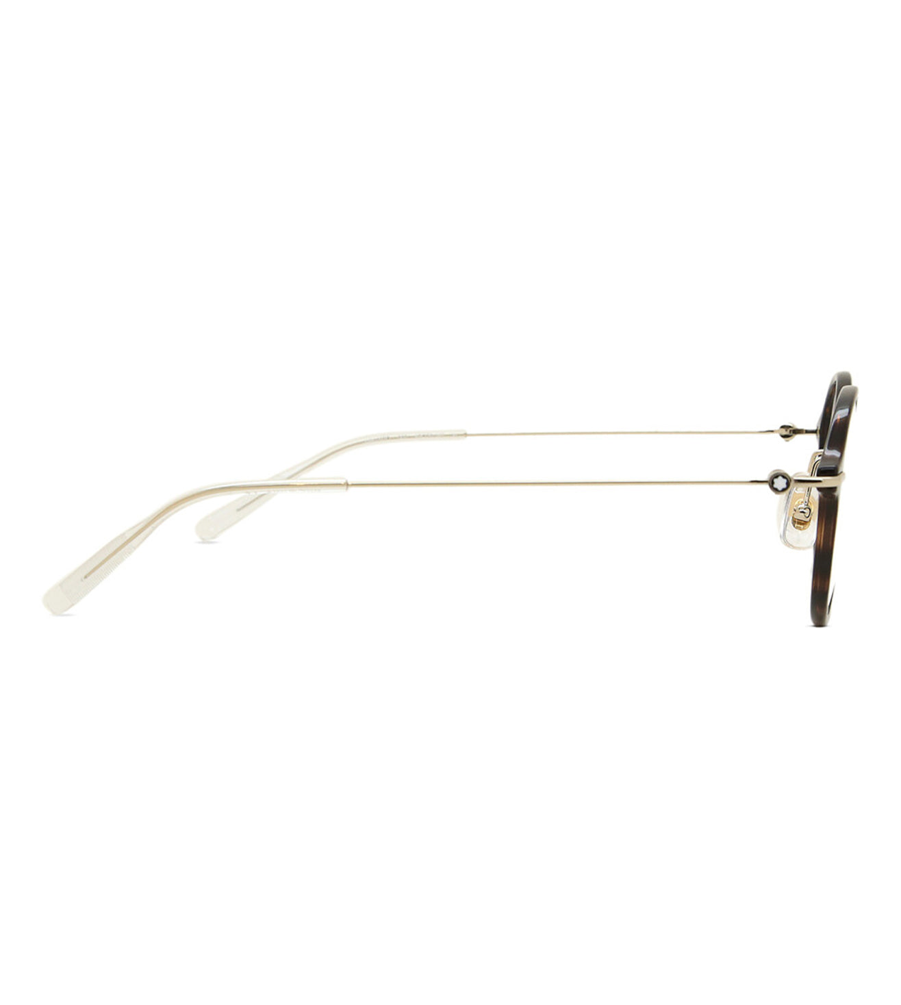 Montblanc Men's Tortoise & Gold Round Optical Frame