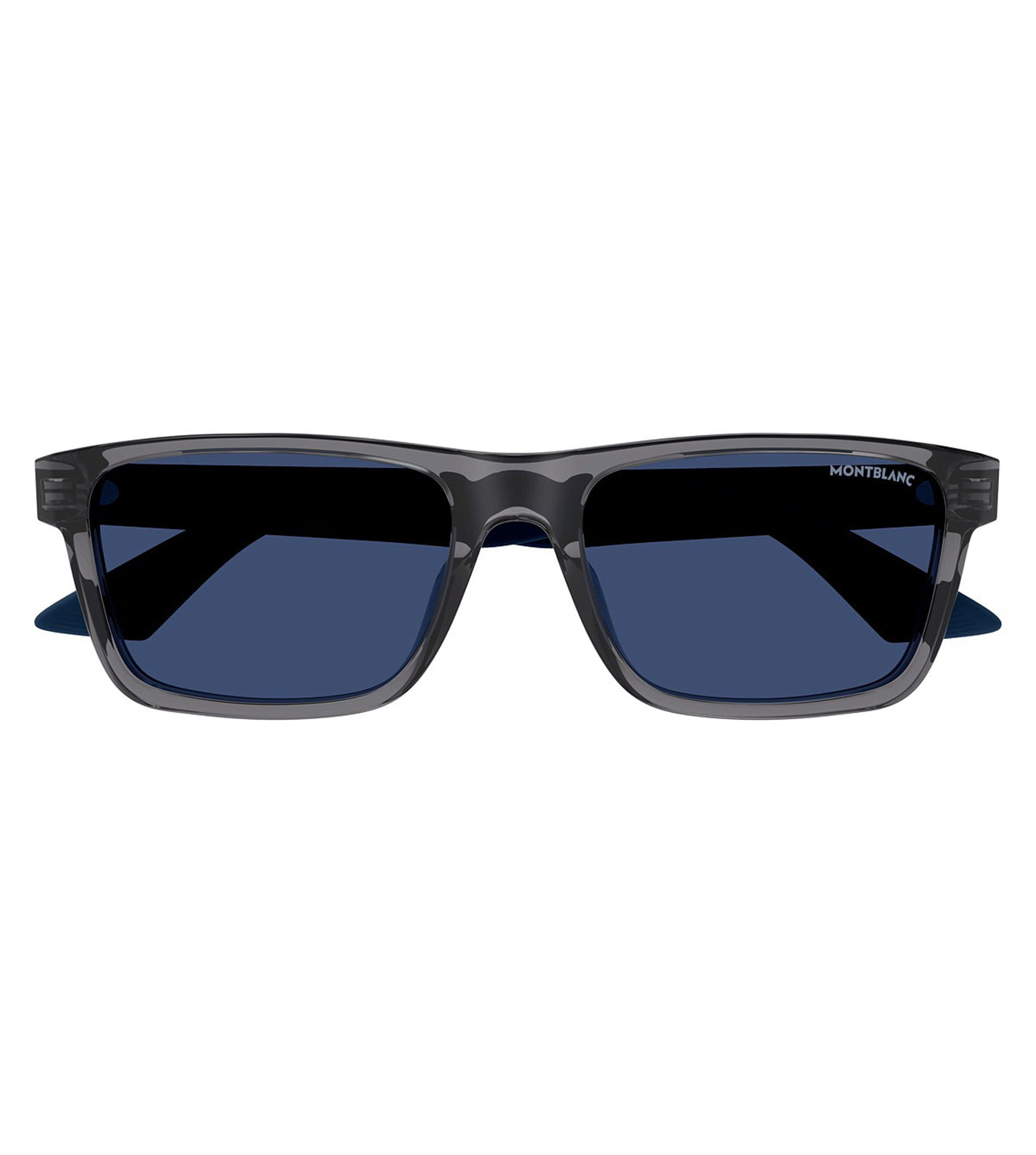 Montblanc Men's Blue Rectangular Sunglasses