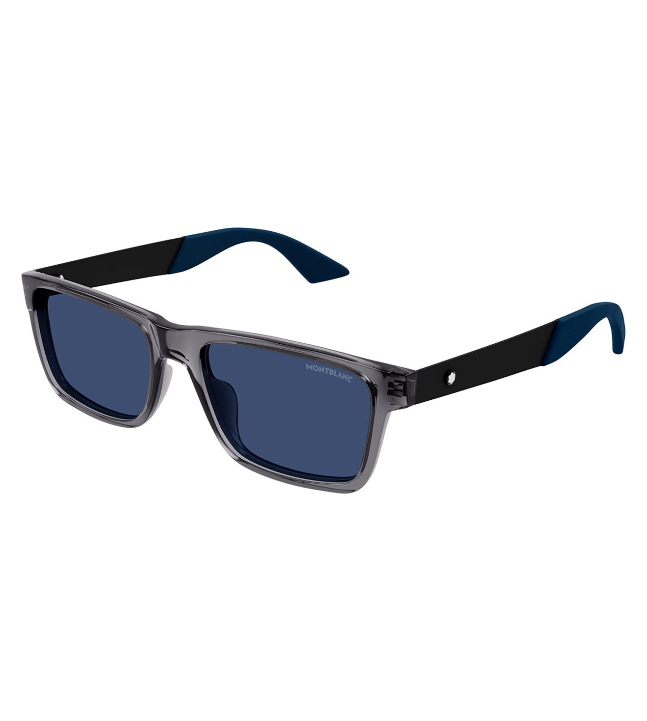 Montblanc Men's Blue Rectangular Sunglasses