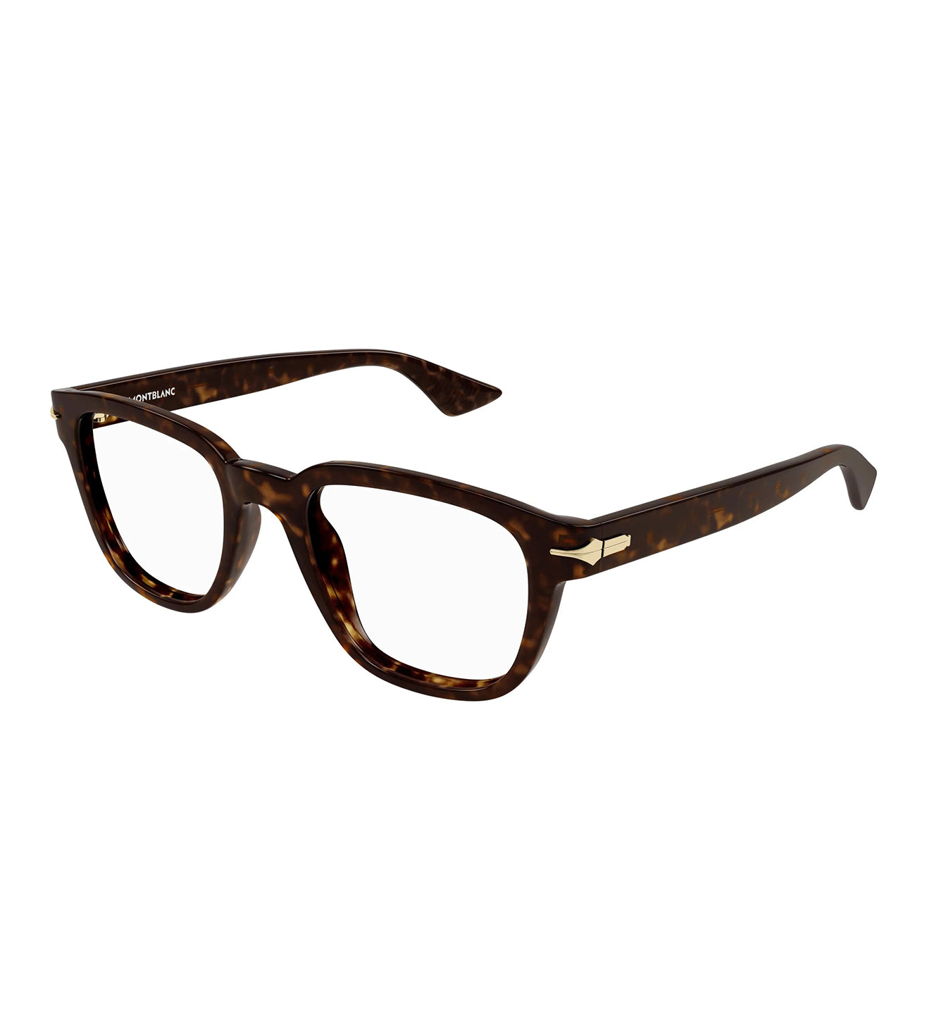 Montblanc Men's Havana Square Optical Frame