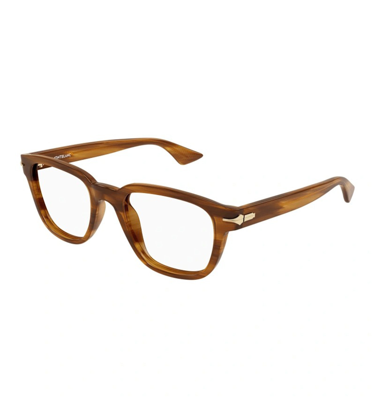 Montblanc Men's Brown Square Optical Frame
