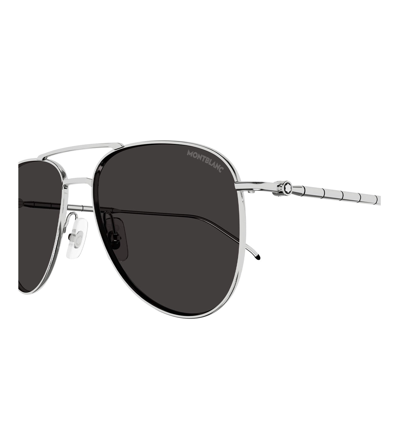 Montblanc Men's Grey Pilot Sunglasses