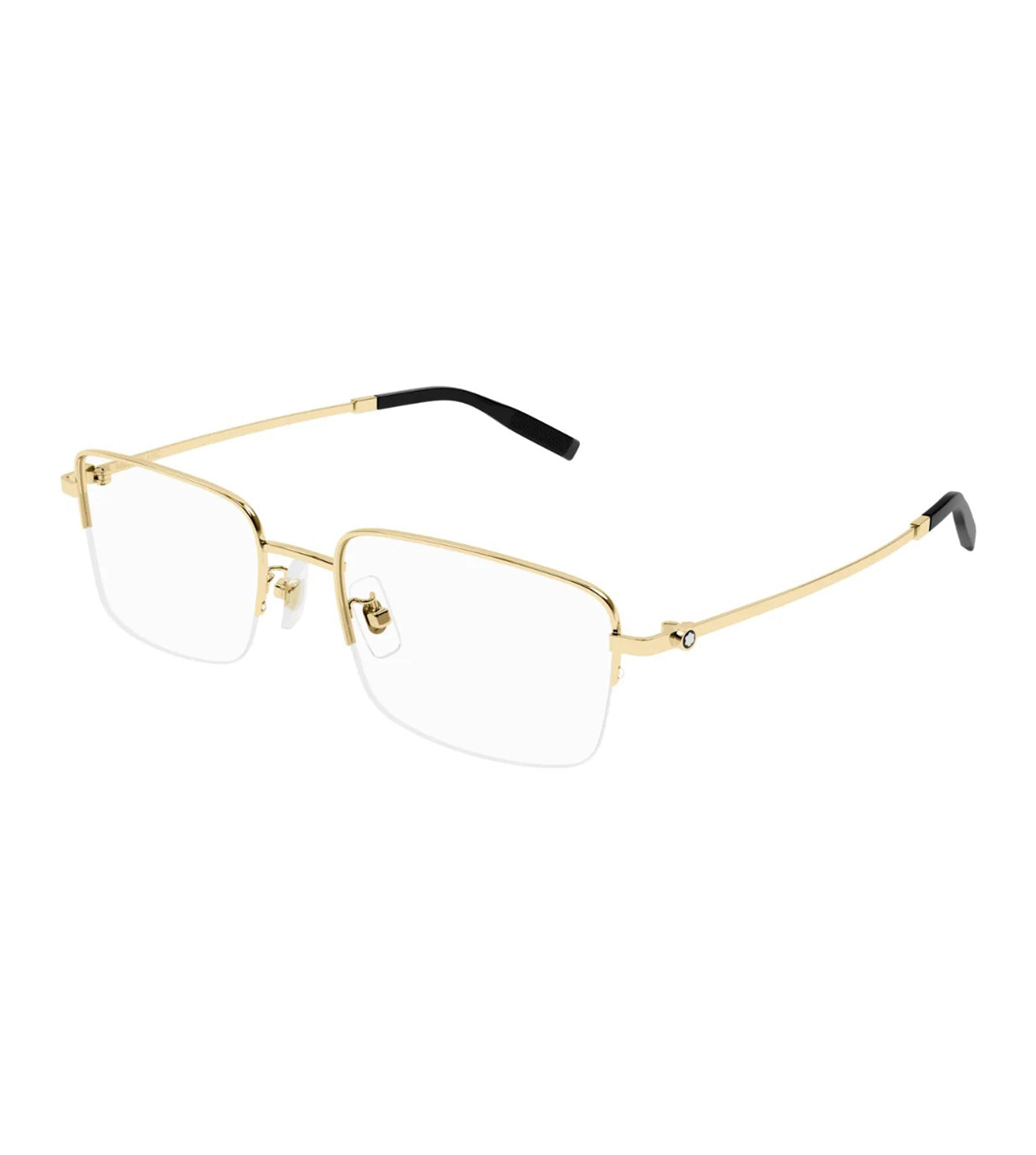 Montblanc Unisex Gold Rectangular Optical Frame